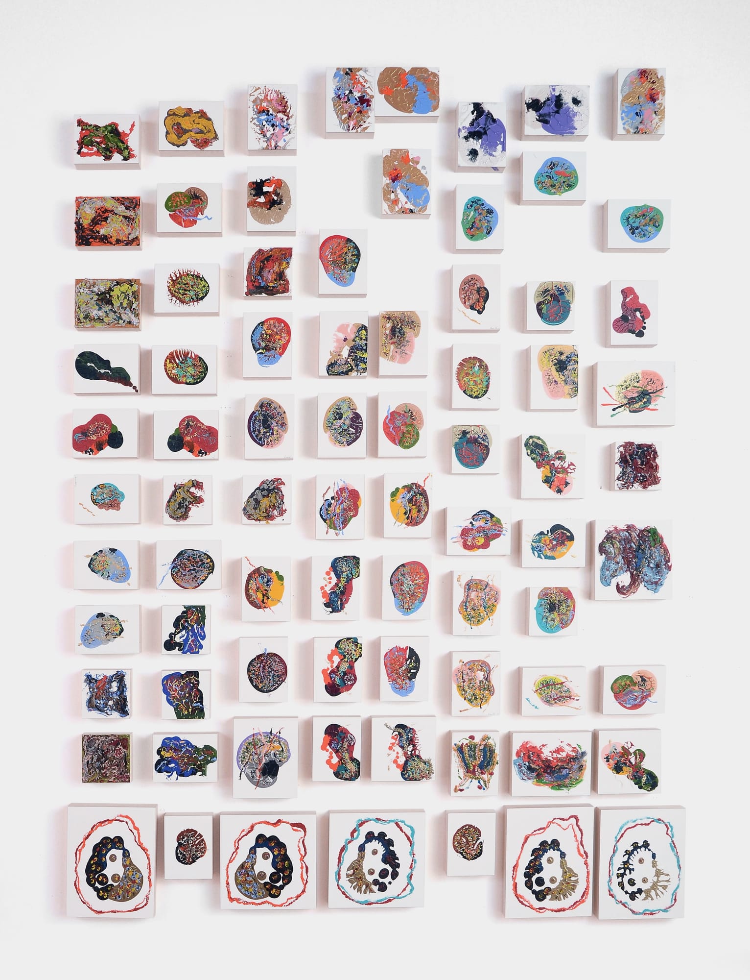 Sinfonia Descendant, 2015 Acrylic on gesso boards 120 x 78 x 2 in. (304.8 x 198.1 x 5.1 cm) (AWd 18)