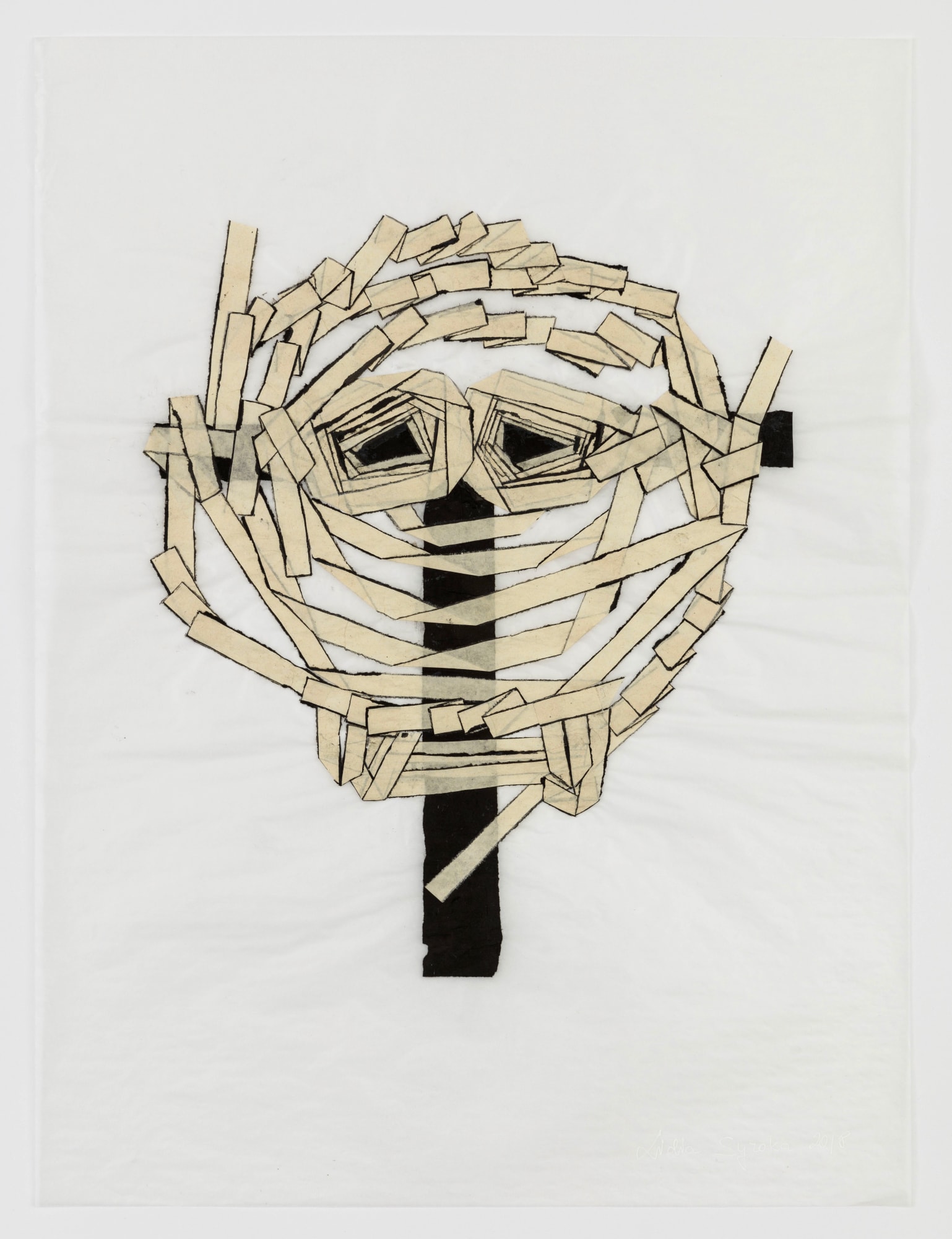 Untitled (Series 7), 2018 Collage and drawing on paper 27 x 20 in (68.6 x 50.8 cm) (LSy 38)