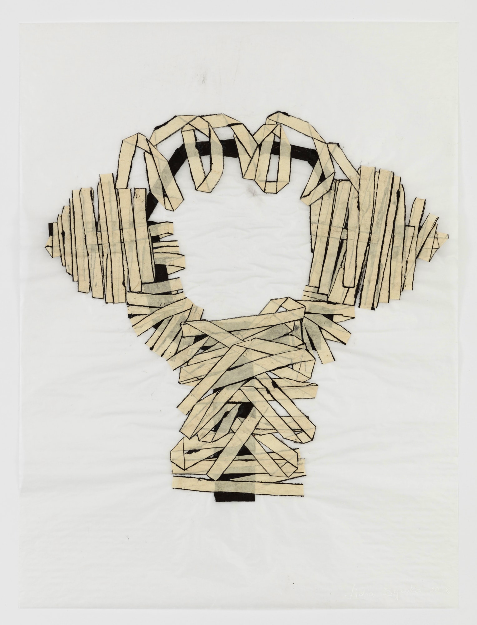 Untitled (Series 7), 2018 Collage and drawing on paper 27 x 20 in (68.6 x 50.8 cm) (LSy 46)