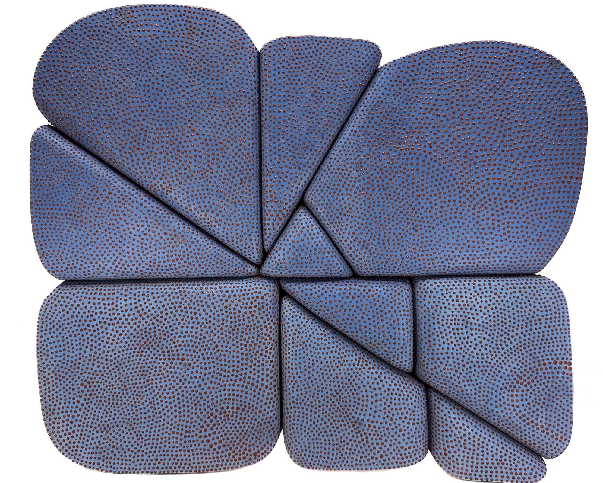 Untitled, 2023 Carved wood and acrylic 14 x 15 1/2 x 1 1/2 in. (35.6 x 39.4 x 3.8 cm) (KBB 44)