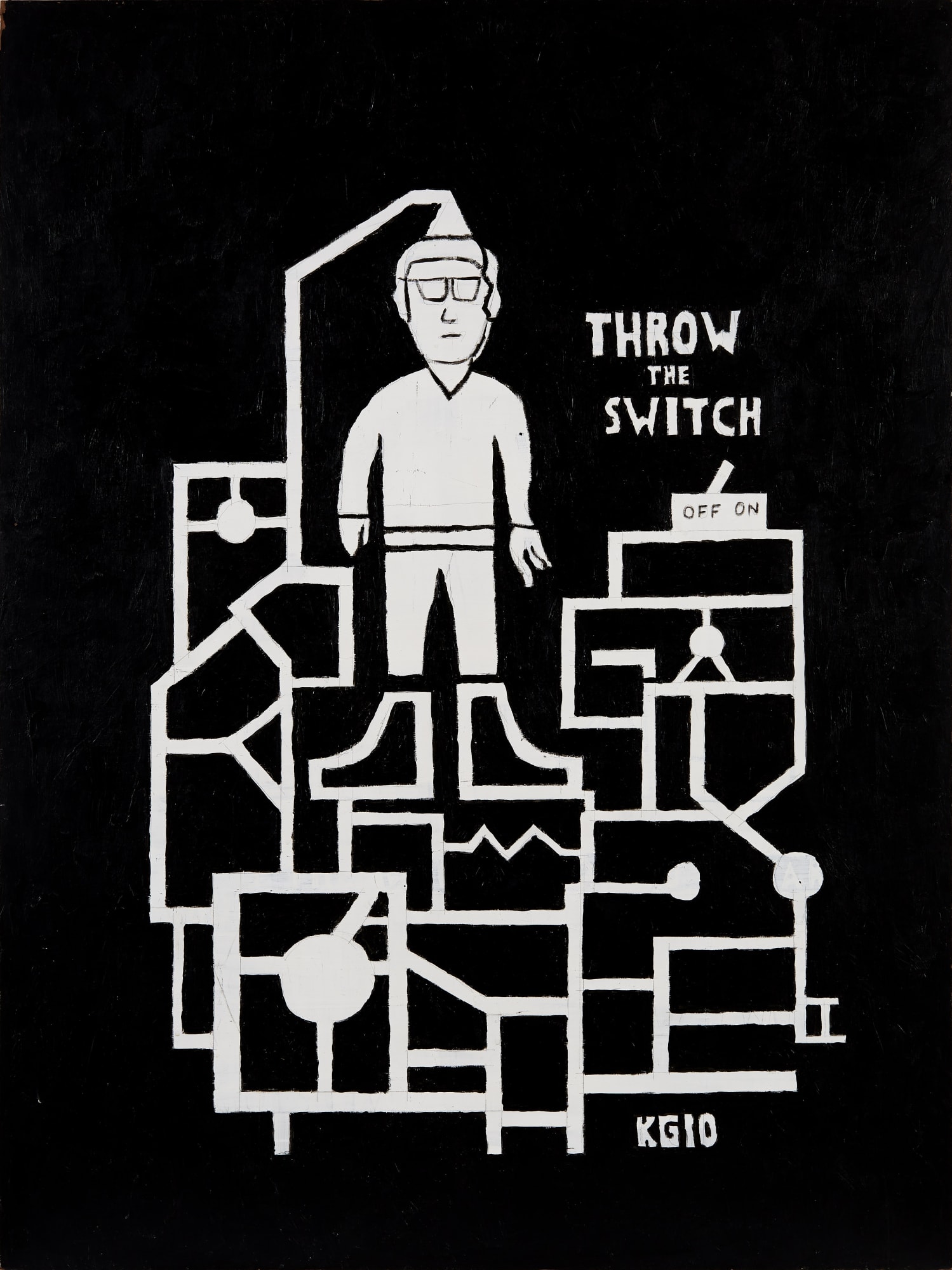 Throw the Switch, 2010 Acrylic on Masonite 48 x 36 in. (121.9 x 91.4 cm) (KG 3)
