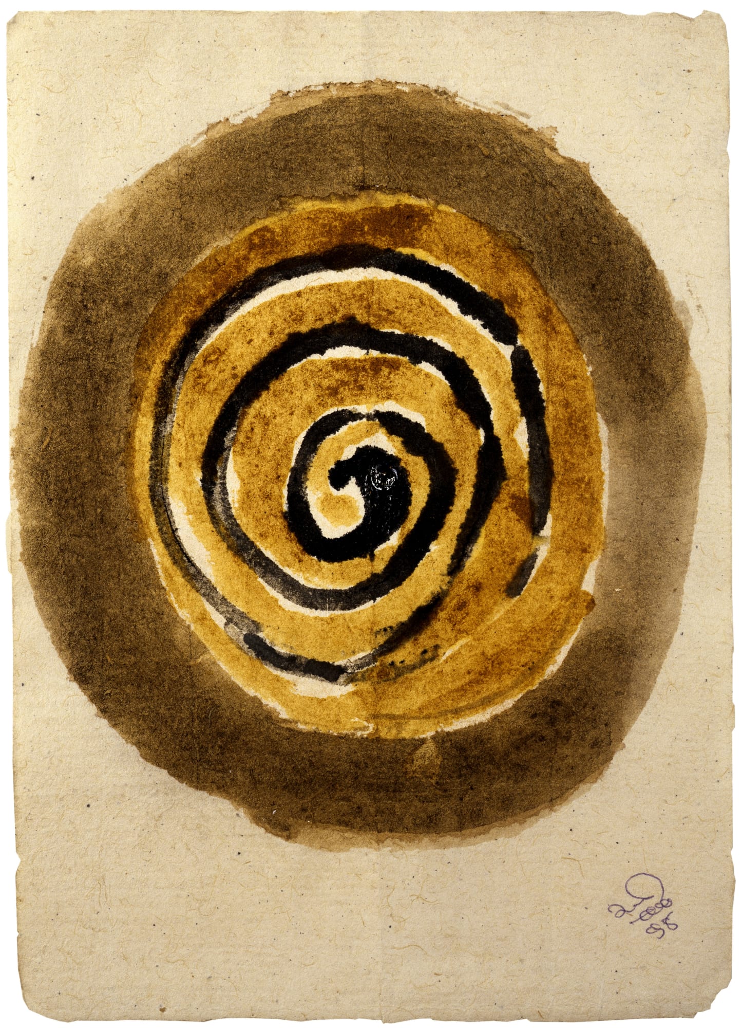 Untitled, 1990 Natural pigment on paper 8 1/2 x 6 1/4 in. (21.6 x 15.9 cm) (AVy 12)