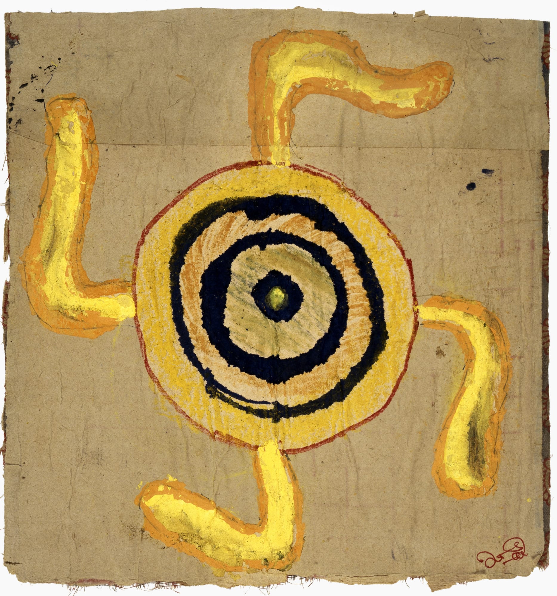 Mandala, 1994 Mixed media on paper 8 3/4 x 8 1/4 in. (22.2 x 21 cm) (AVy 13)
