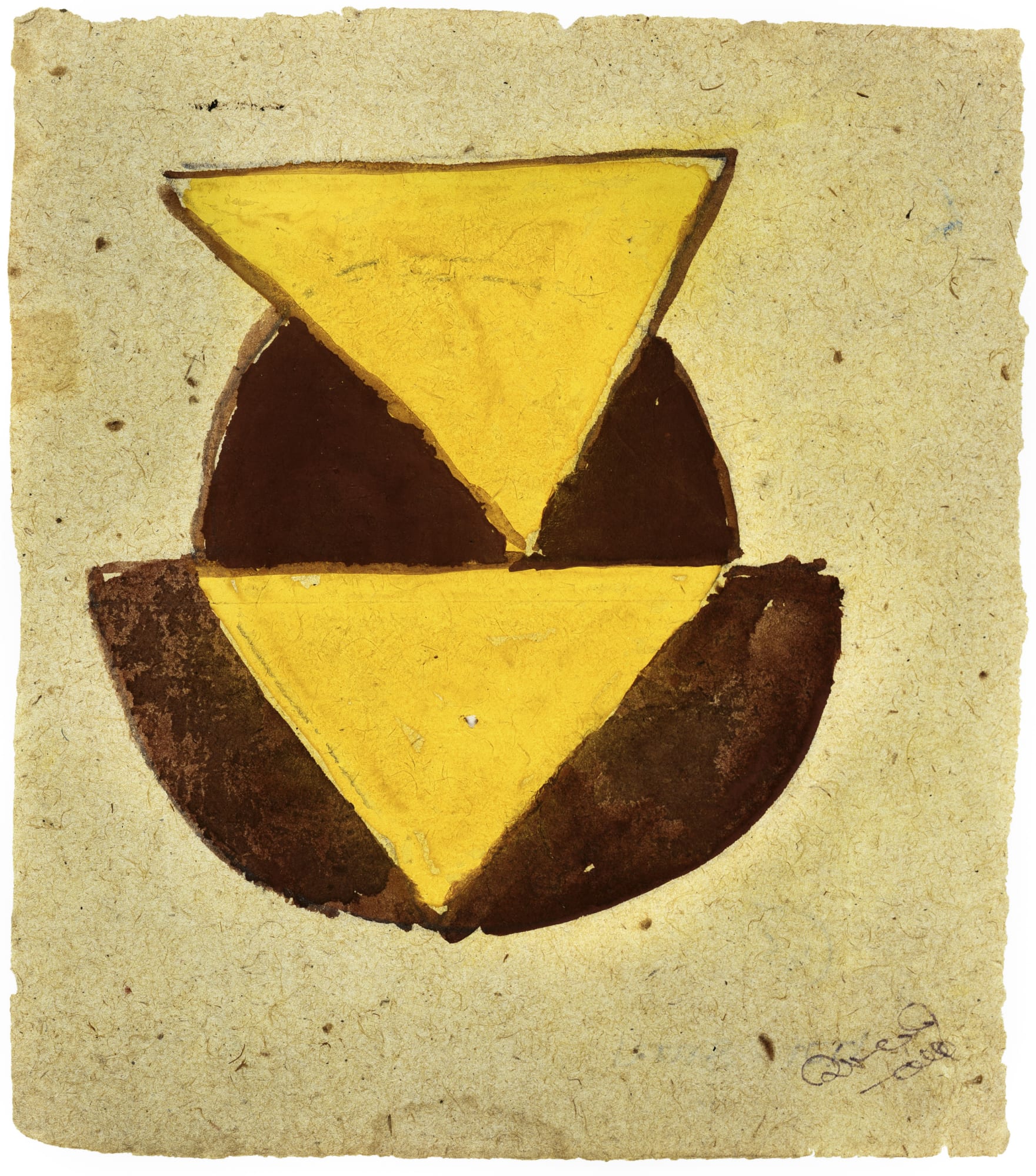 Bhava Santulana (Balance) , 1991 Pigment on paper 6 1/2 x 5 1/2 in. (16.5 x 14 cm) (AVy 3)