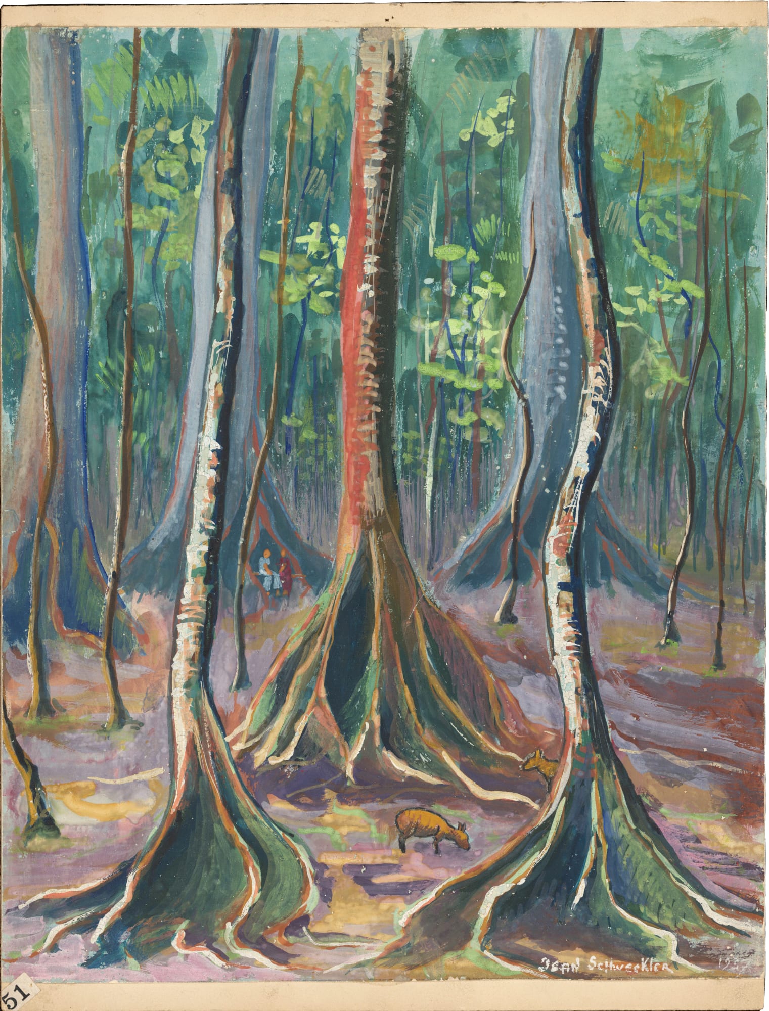 Amazon, 1937 Gouache on paper board 12 1/2 x 16 1/2 in. (31.8 x 41.9 cm) (JS 03) NFS