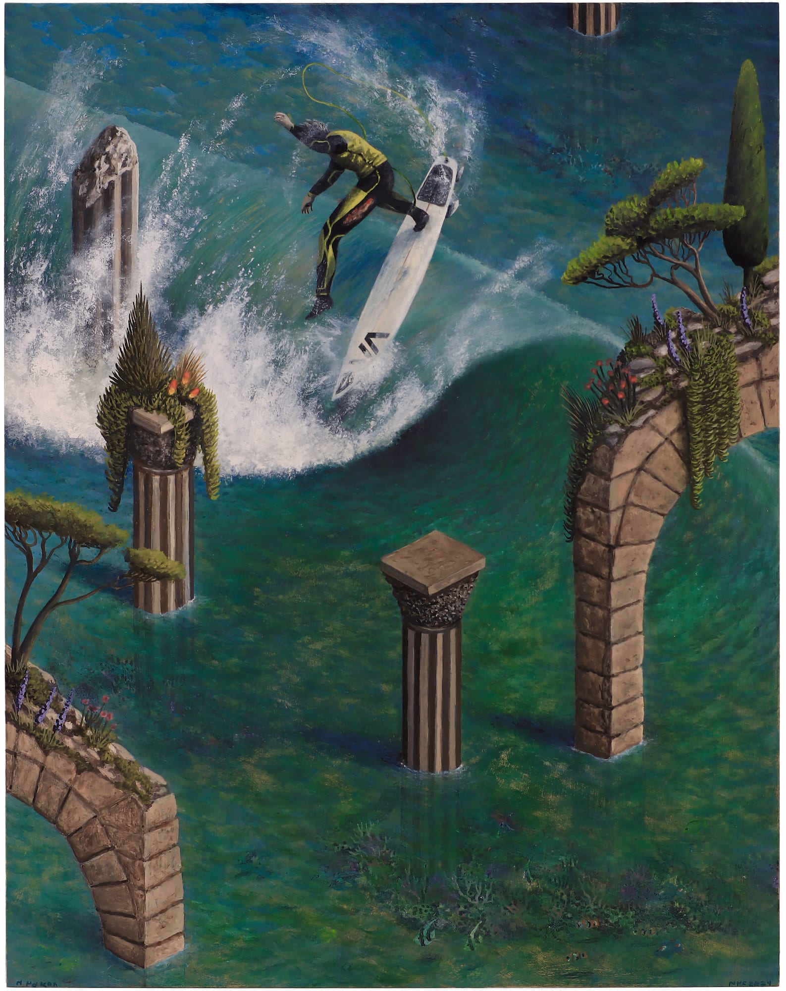 Ariel in the Ruins 14 x 11 x 2 in. (35.6 x 27.9 x 5.1 cm) (Hyd 34)