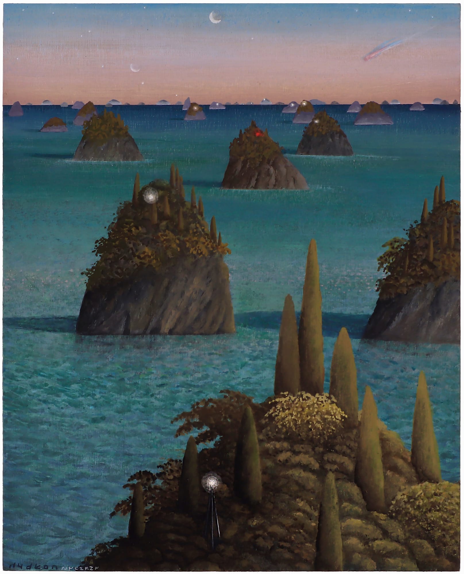 Shipping Route 10 x 8 x 2 in. (25.4 x 20.3 x 5.1 cm) (Hyd 44) SOLD