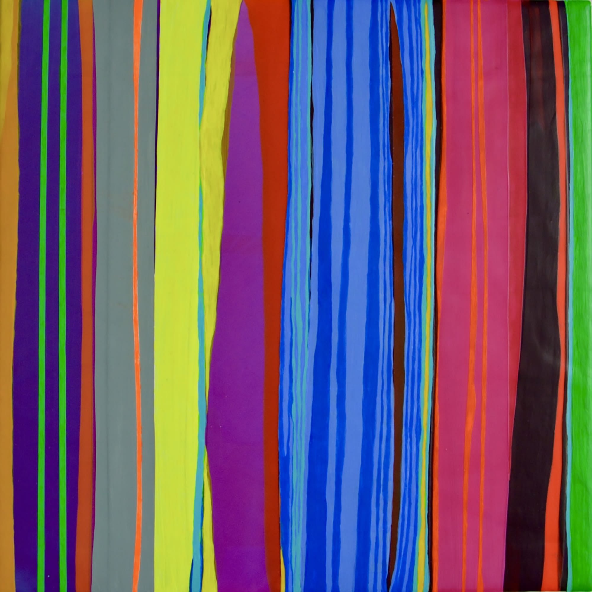 STRIPES, 2016 Acrylic on wood panel 12 x 12 in 30.5 x 30.5 cm HS 44