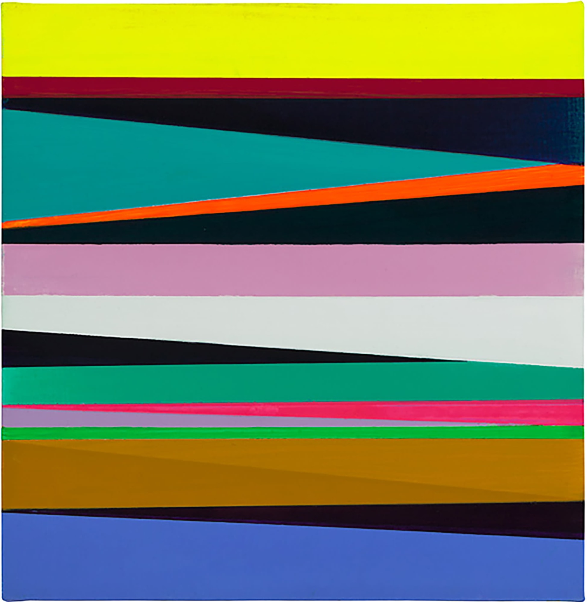 HORIZONTAL STRIPES, 2018 Acrylic on wood panel 12 x 12 in 30.5 x 30.5 cm HS 53