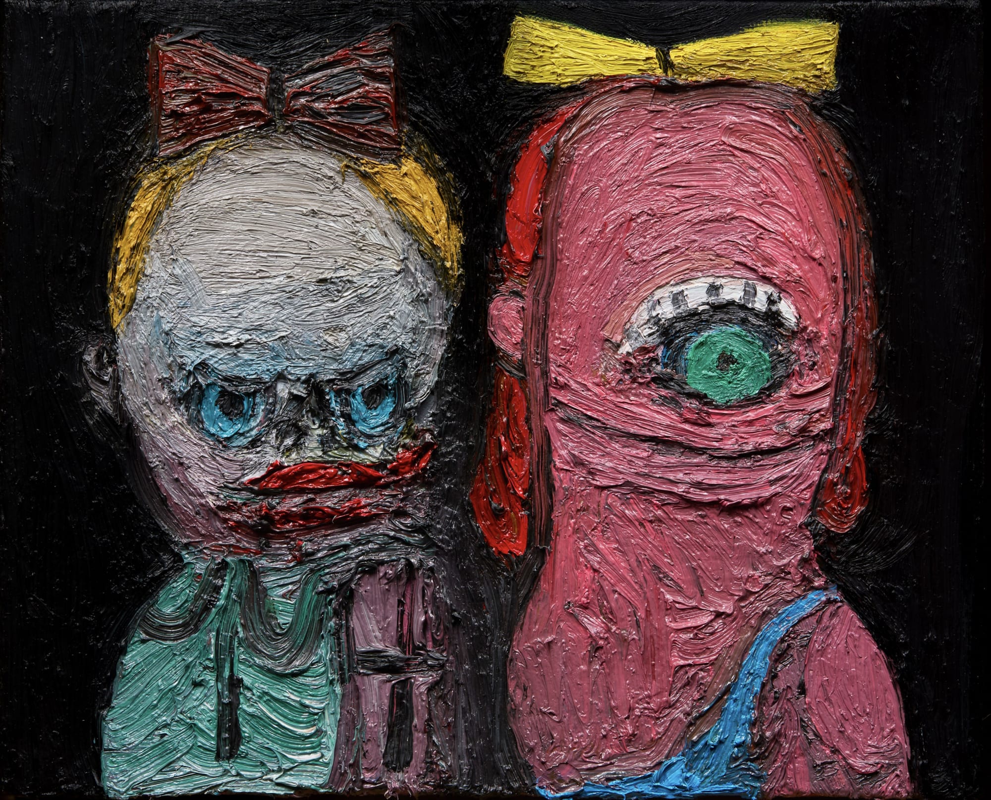 Double Portrait 15, 2022 Oil on canvas 13 3/8 x 16 1/8 in. (34 x 41 cm) (TVk 15) SOLD