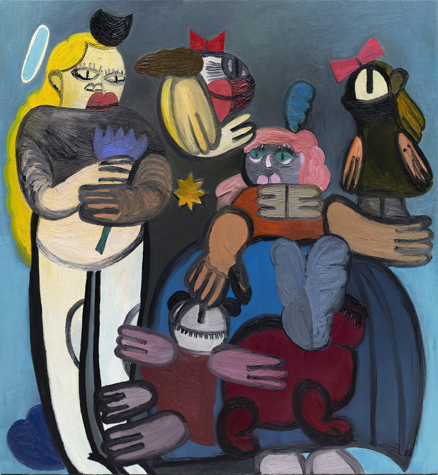 Blue Scene 4, 2024 Oil on canvas 51 1/8 x 47 1/4 in. (130 x 120 cm) (TVk 17)