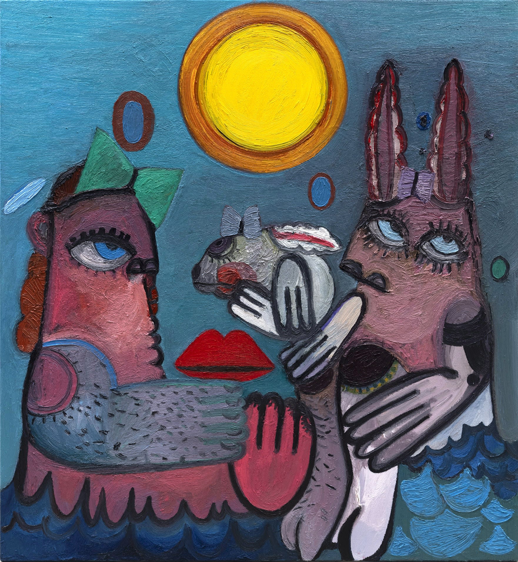 Blue Scene 5, 2024 Oil on canvas 51 1/8 x 47 1/4 in. (130 x 120 cm) (TVk 18) SOLD