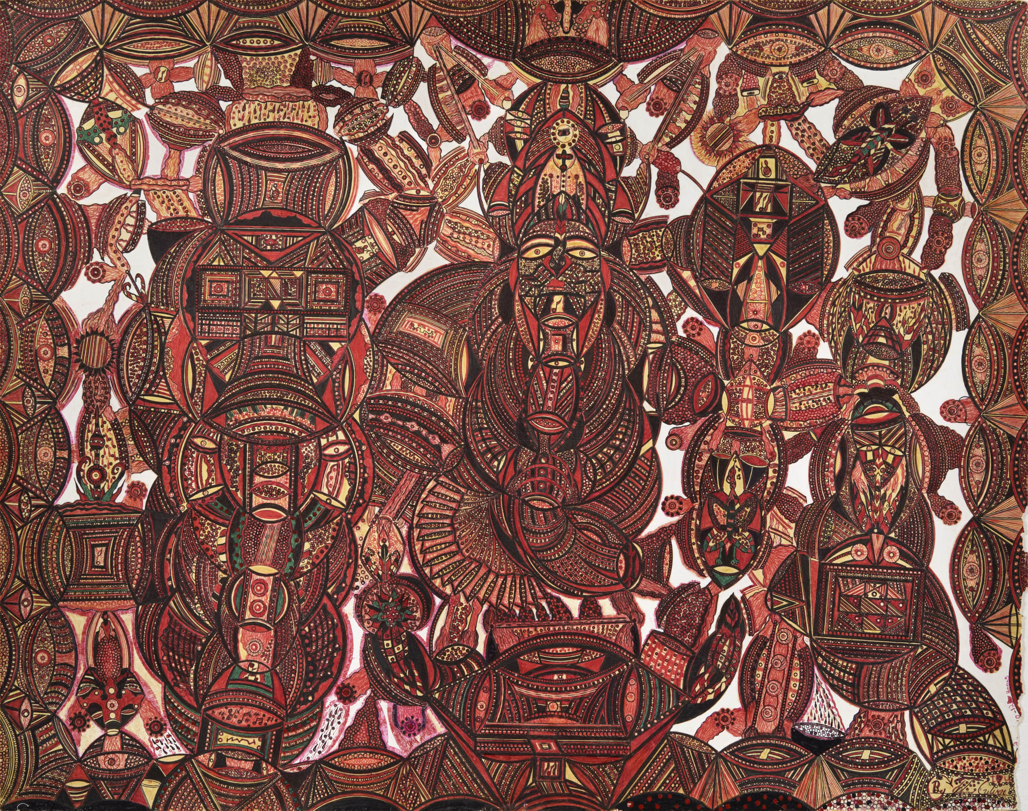 Untitled, ca. 2000s Mixed media and marker on paper 22 1/4 x 28 in (56.5 x 71.1 cm) (JoC 01)