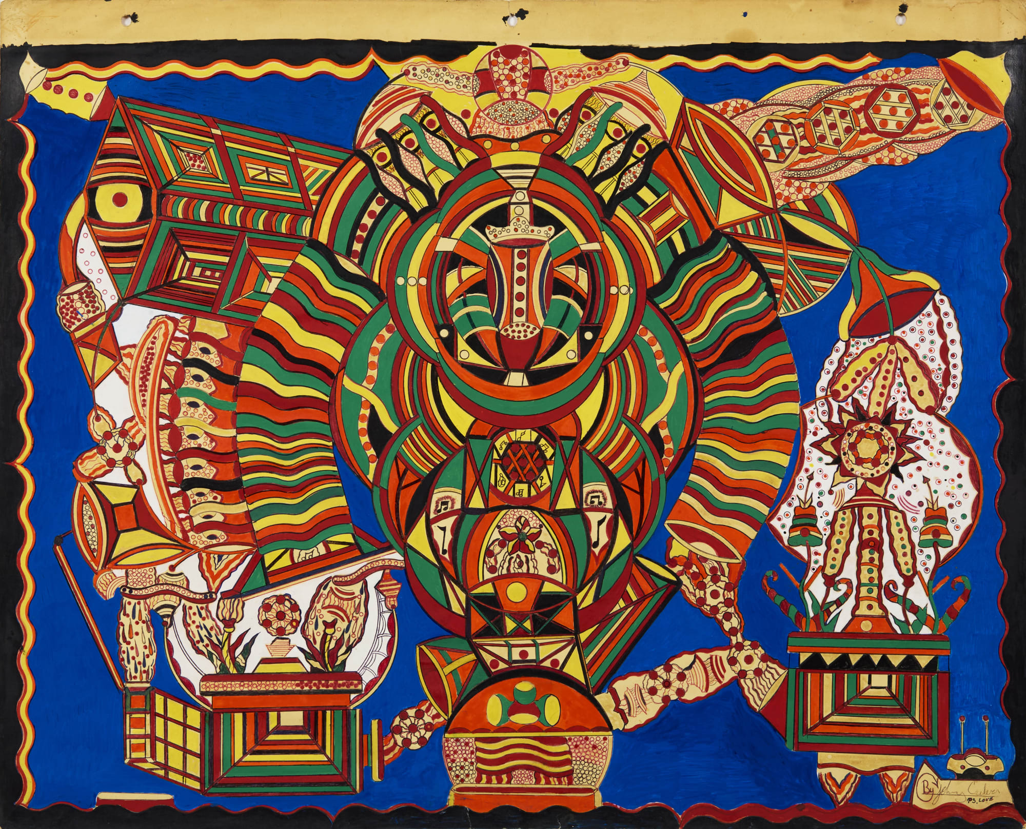 Time Gate / As the Righteous Souls Comes Through, 2005 Mixed media and marker on paper 19 1/4 x 24 in (48.9 x 61 cm) (JoC 07)