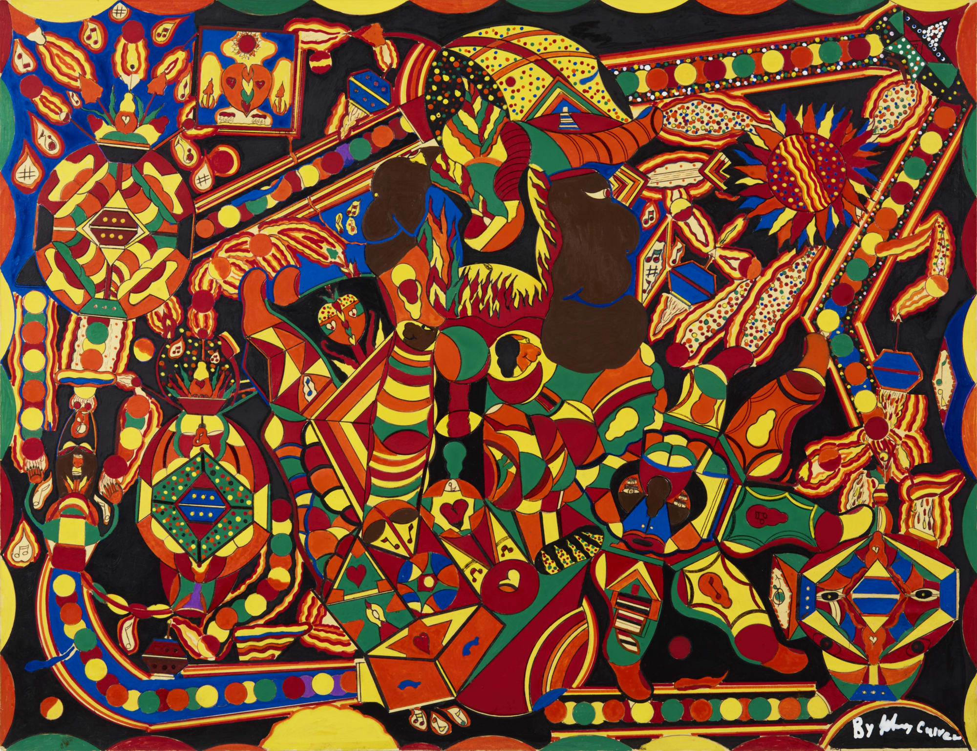 Untitled Mixed media and marker on paper 24 x 28 1/2 in (61 x 72.4 cm) (JoC 06)