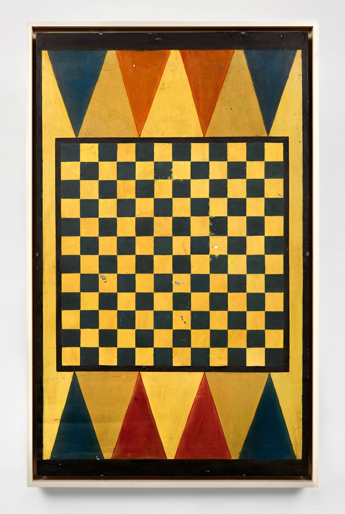 Checkers Game Board , ca. 1930s Polychrome on wood panel 31 x 19 1/4 in. (78.7 x 48.9 cm) (AU 314) SOLD