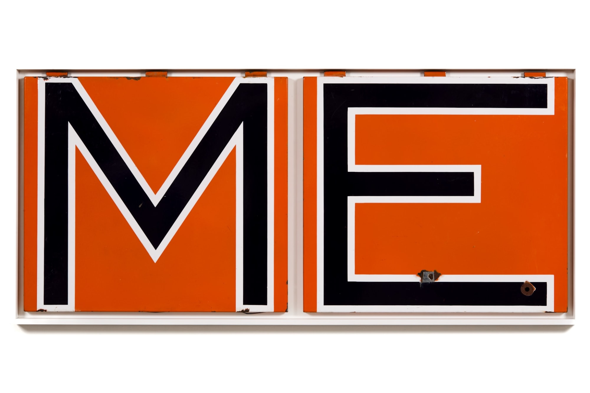 Section of a Sign, early 1950s Baked enamel on steel 24 x 52 1/2 in. (61 x 133.3 cm) (ArU 481)