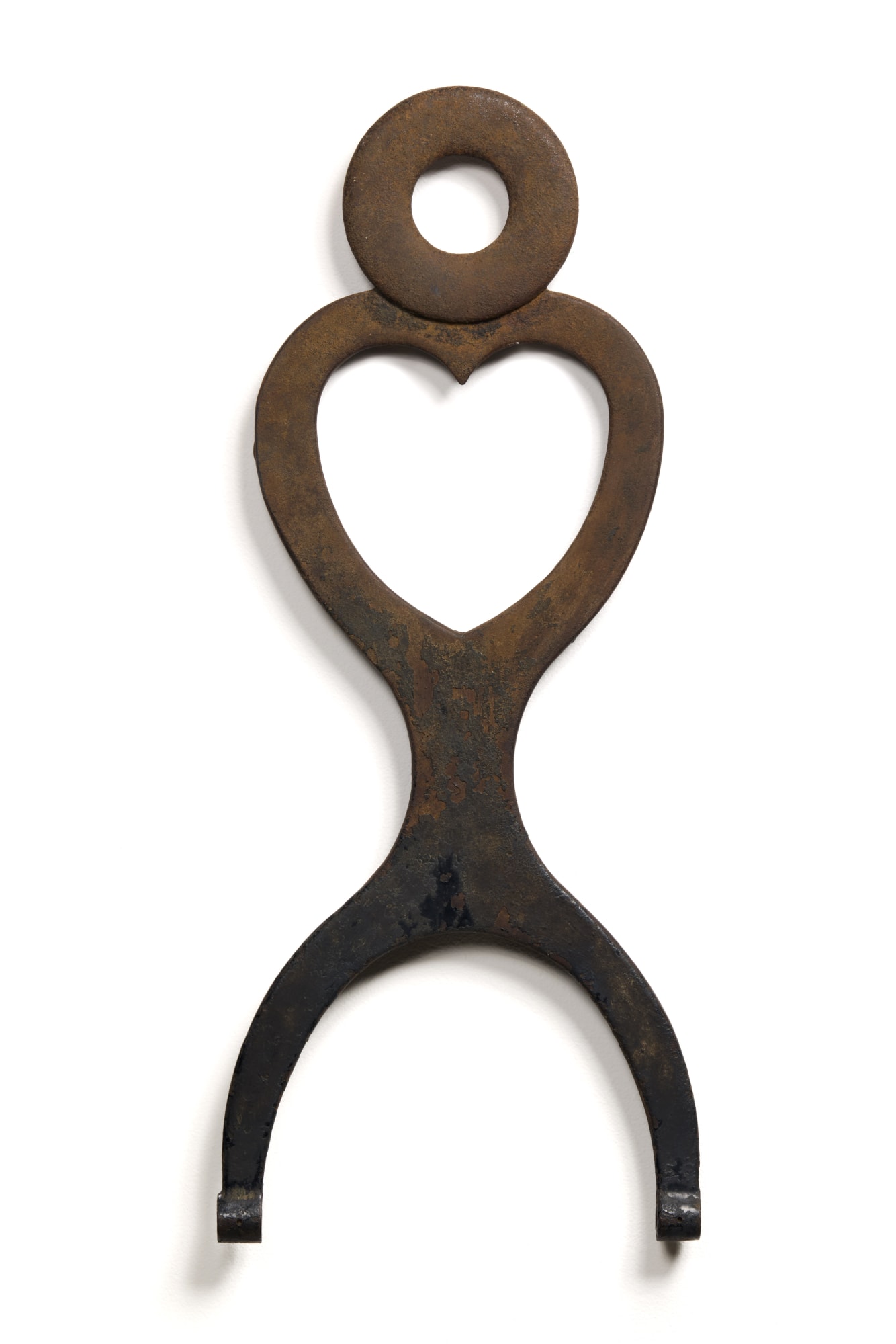 Stylized Human / Heart Form - Possibly a Former Utilitarian Object, late 19th century Cast iron (custom wall mount) 26 x 11 x 1 in. (66 x 27.9 x 2.5 cm) (ArU 510) SOLD