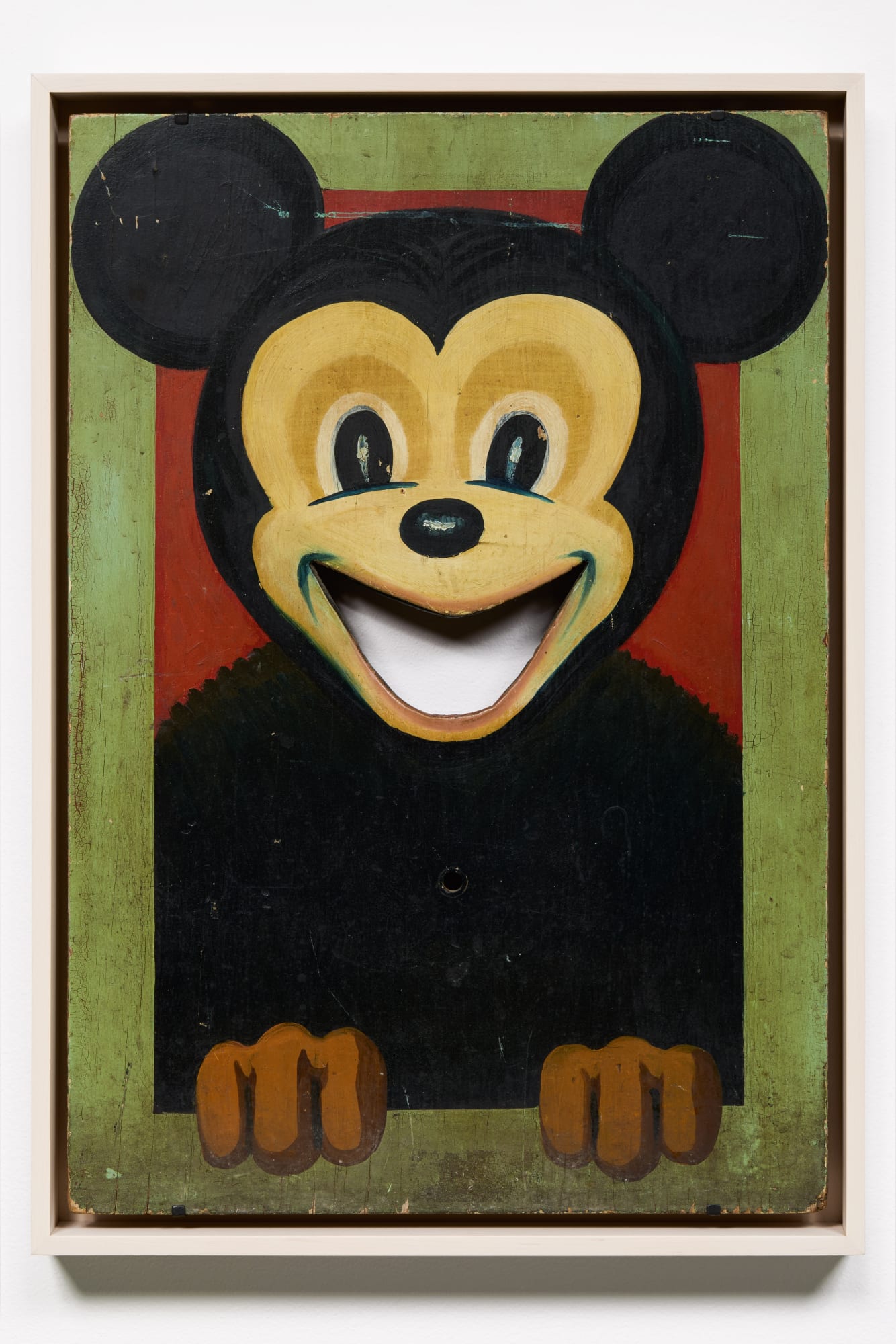 Mickey Mouse Ball Toss, 1940s Oil enamel on wood panel 21 x 14 1/2 in. (53.3 x 36.8 cm) (AU 363) SOLD