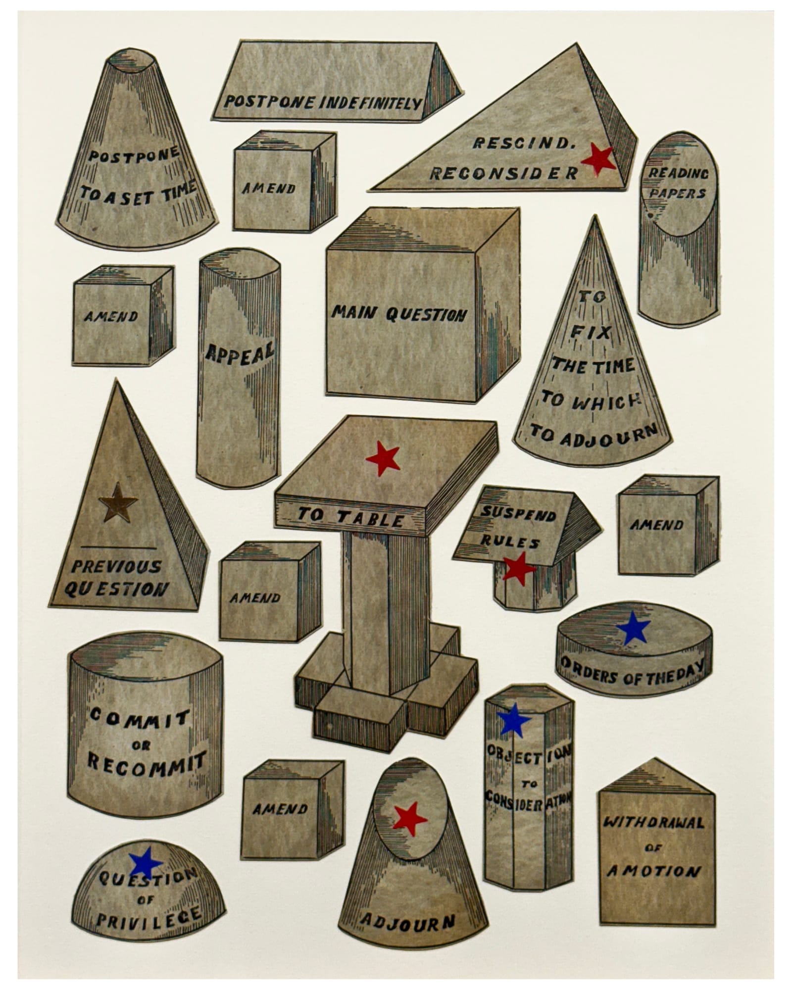 Longan & Longan Parliamentary Figures, ca. 1920s Cardboard and ink (framed as a group) 14 x 11 in. (35.6 x 27.9 cm) (ArU 516) Click on the image to learn more