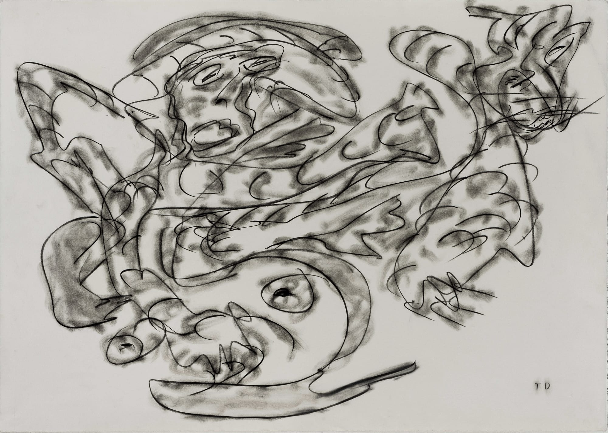 Untitled, 1995 Charcoal on paper 29 3/4 x 42 in. (75.6 x 106.7 cm) (TD 39)