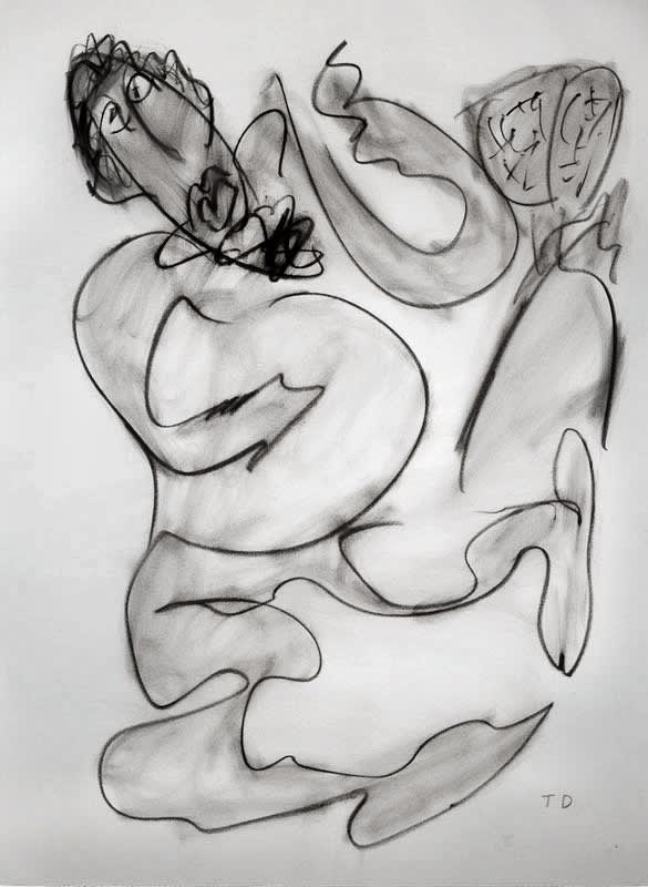 Preacher Will Hold a Bible, 1995 Charcoal on paper 30 1/2 x 22 1/4 in. (77.5 x 56.5 cm) (TD 18)