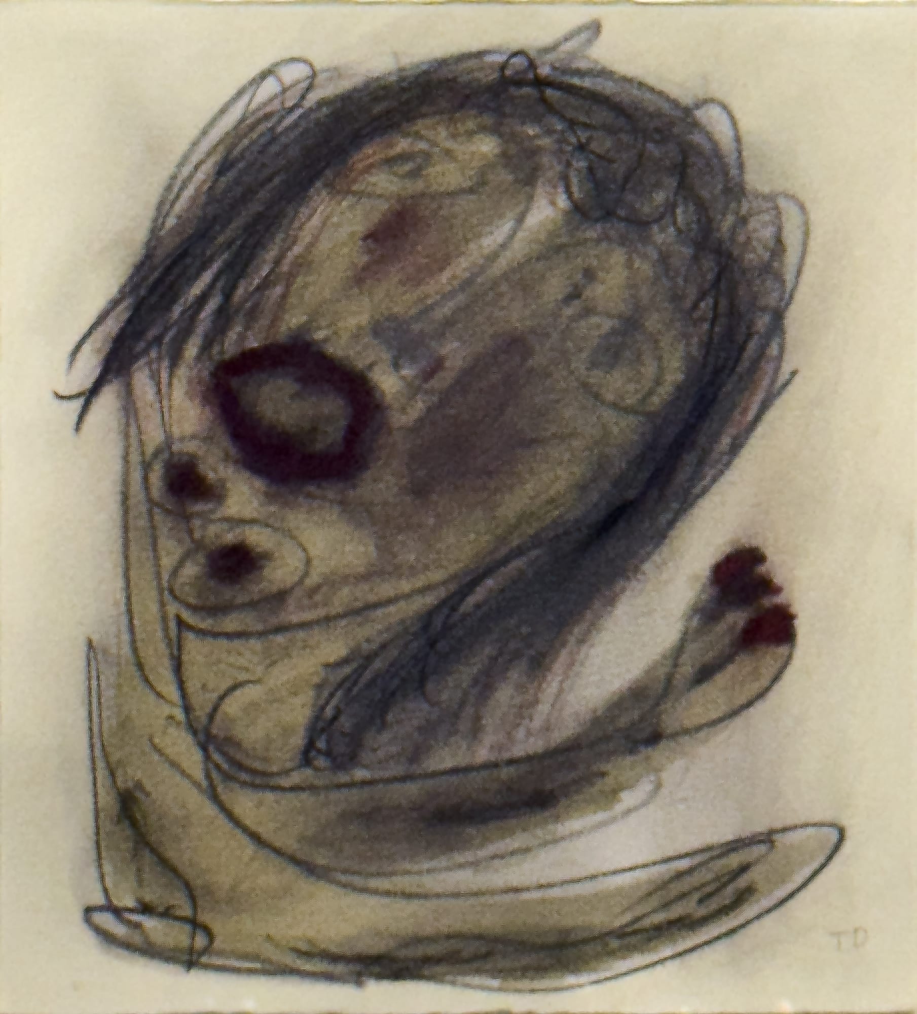 Posing, 2000 Pastel and charcoal on paper 10 x 11 in. (25.4 x 27.9 cm) (TD 25)