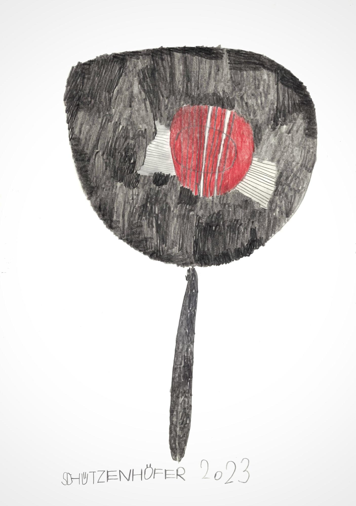 A Drum, 2023 Graphite and colored pencil on paper 23 3/8 x 16 1/2 in. (59.3 x 41.8 cm) (GSG 133)