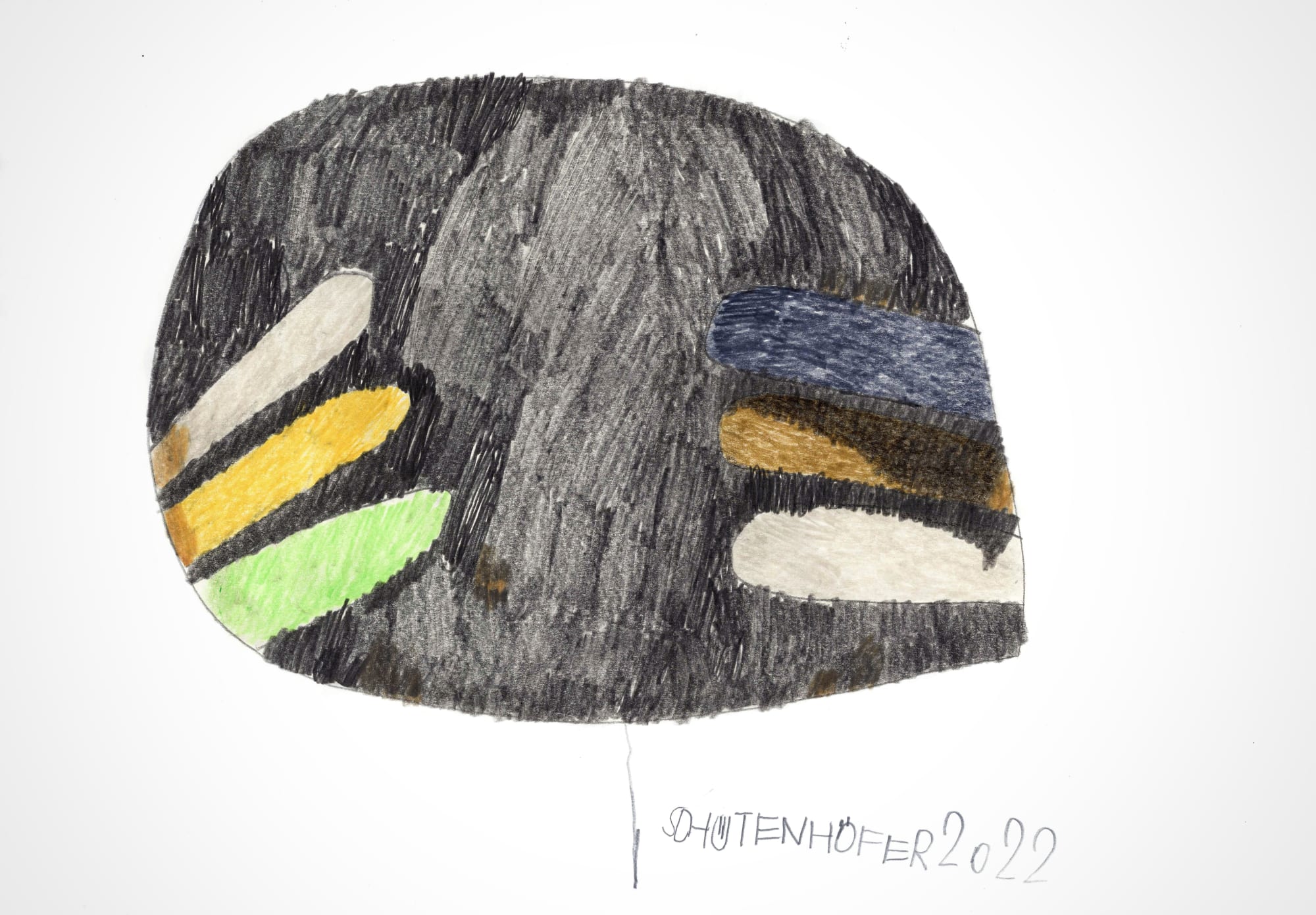 A Leaf, 2022 Graphite and colored pencil on paper 13 5/8 x 19 3/4 in. (34.7 x 50 cm) (GSG 135)