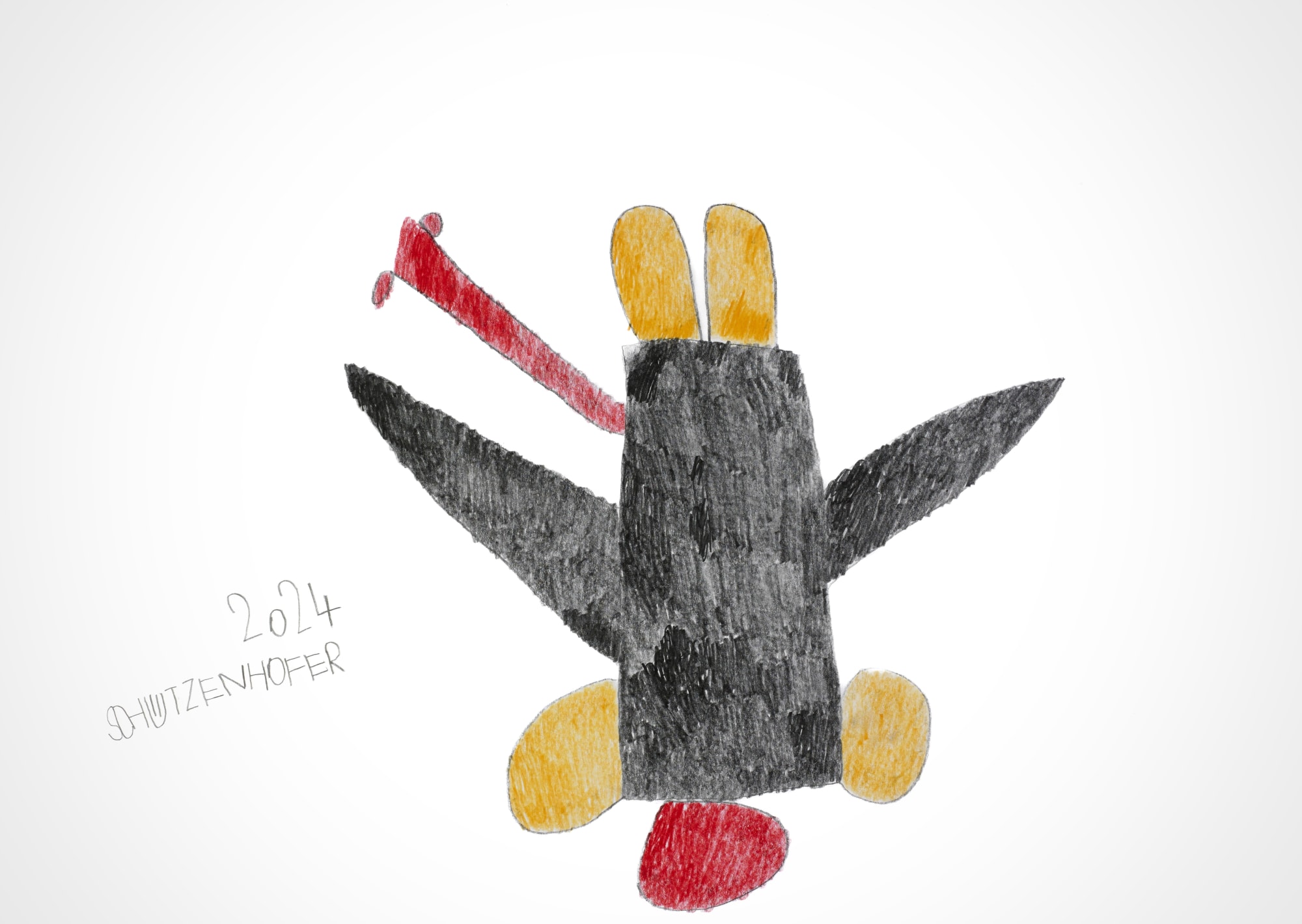 Airplane, 2024 Graphite and colored pencil on paper 19 3/4 x 27 1/2 in. (50 x 70 cm) (GSG 138)