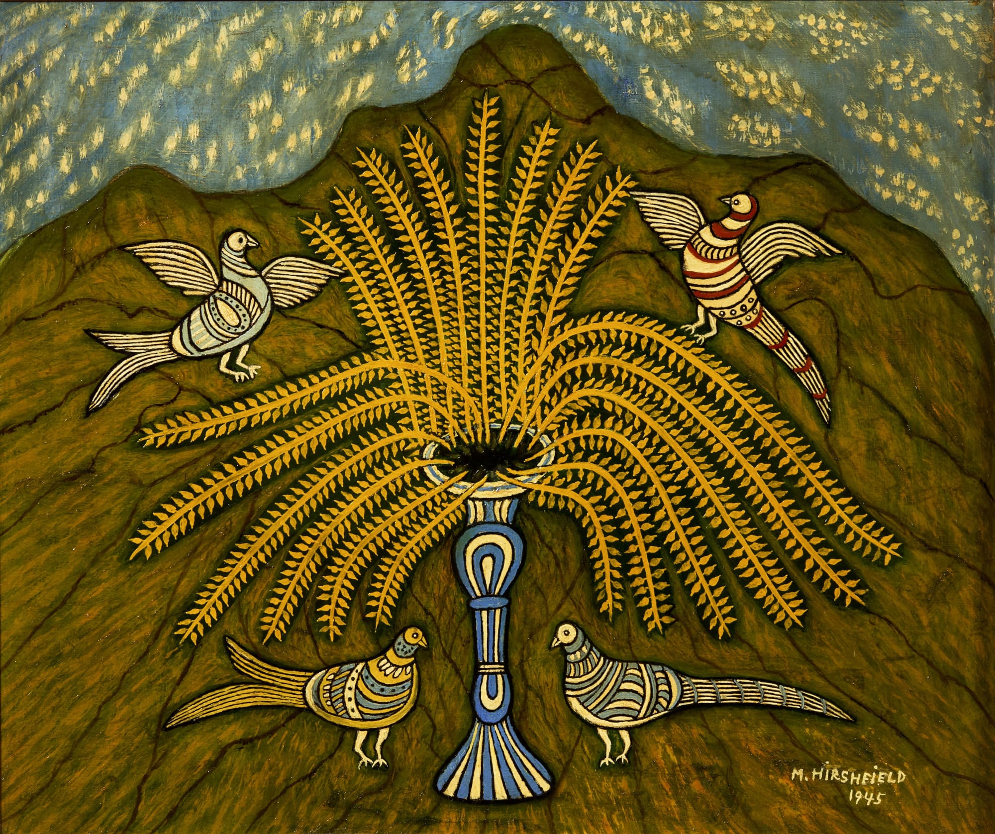 Garden Stand and Birds, 1945 Oil on canvas 21 x 25 in. (53.3 x 63.5 cm) (MHF 11) Price on request SOLD