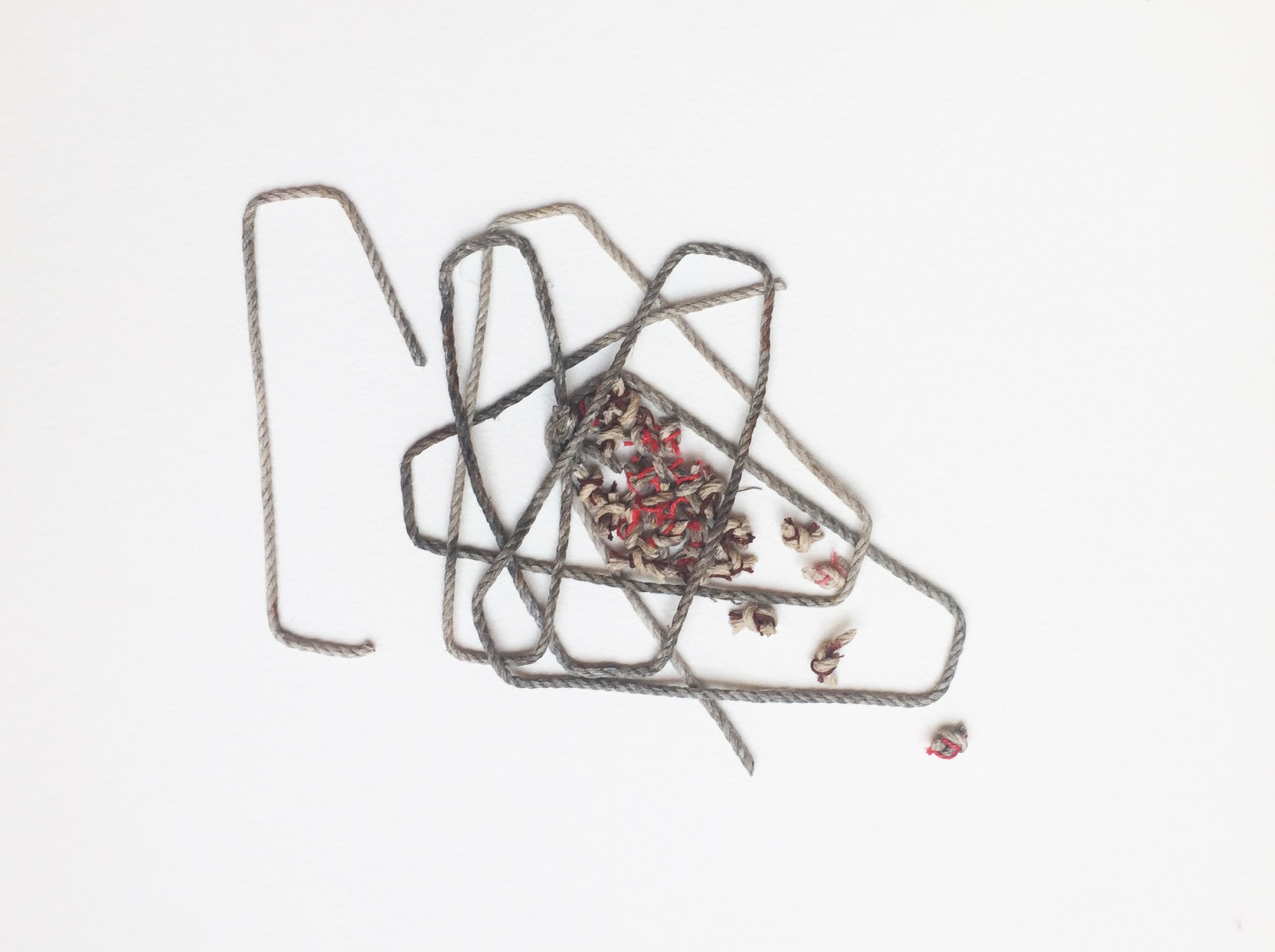 Toni Ross Cursive Drawing #6, 2019 Mixed media on paper 12 x 16 in. (TR 217)