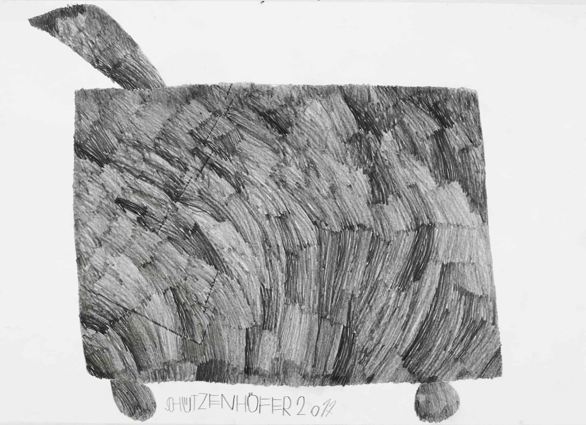 Grass cutter, 2017 Graphite on paper 19.8 x 27.6 in. (50.2 x 70.1 cm.) (GSG 109) SOLD