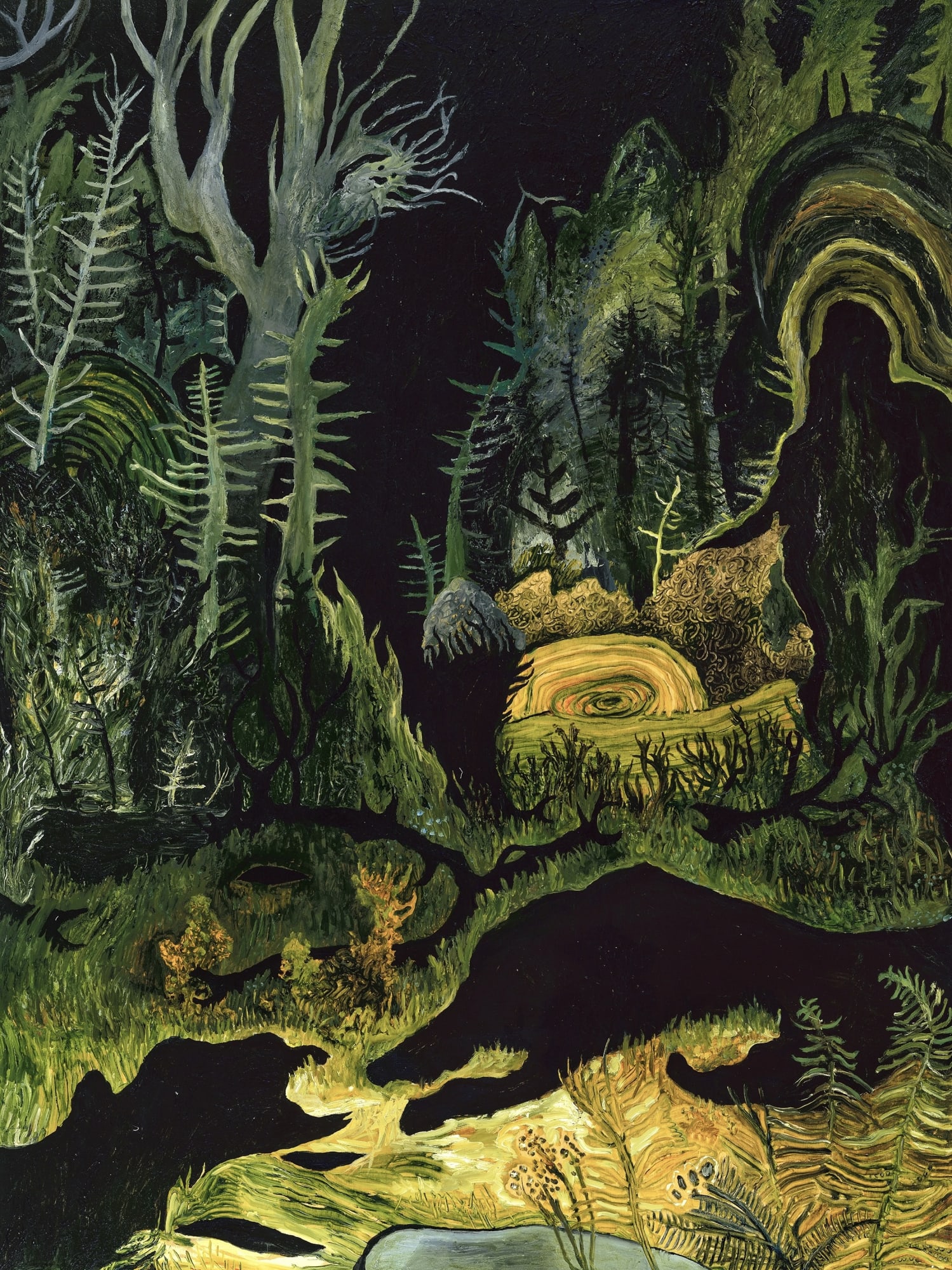 Back in black, 2021 Oil on wood panel 48 x 36 in. 121.9 x 91.4 cm.