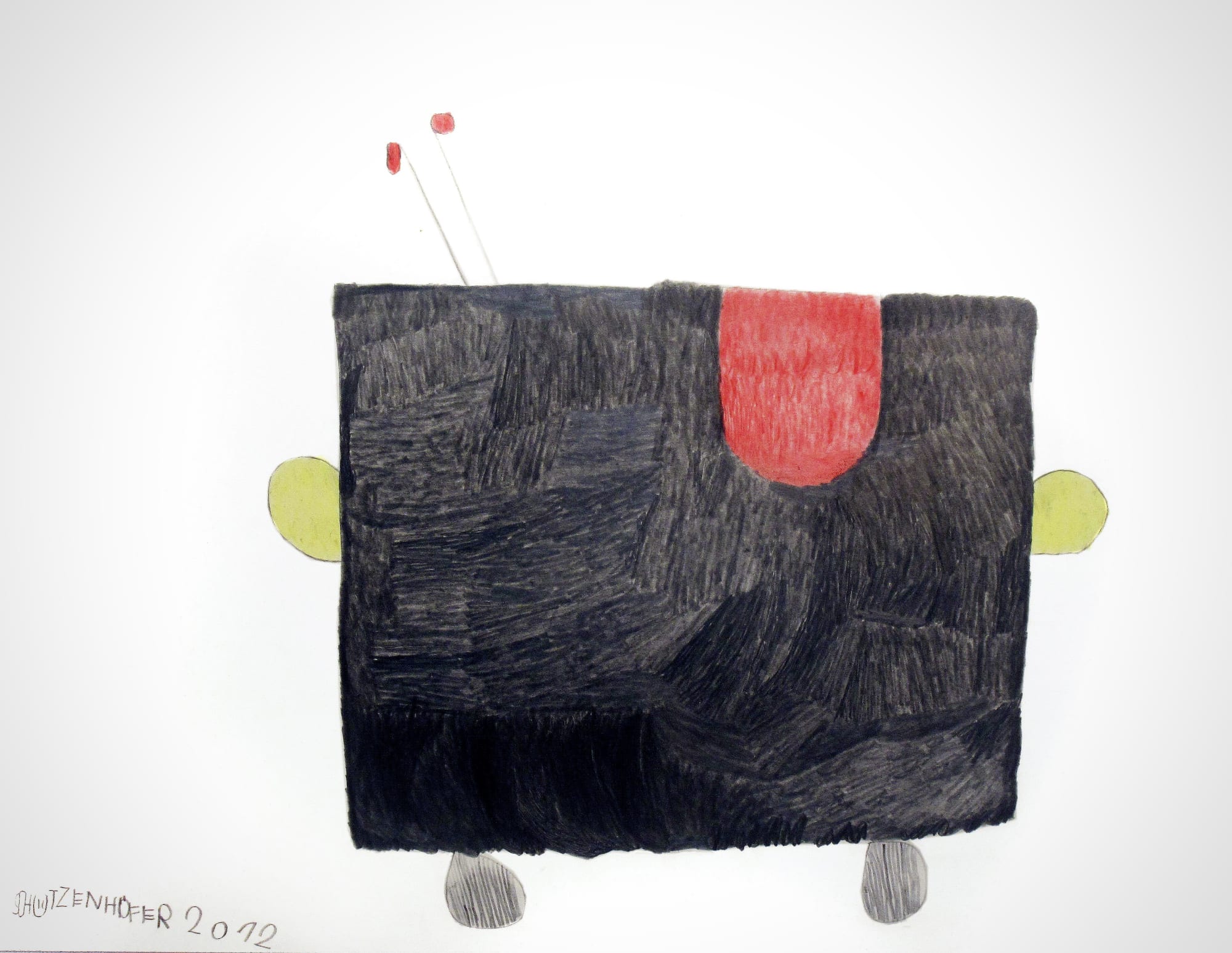 A Car, 2012 Pencil and colored pencil on paper 19.75 x 25.5 in. (50.2 x 64.8 cm.) (GSG 66) SOLD