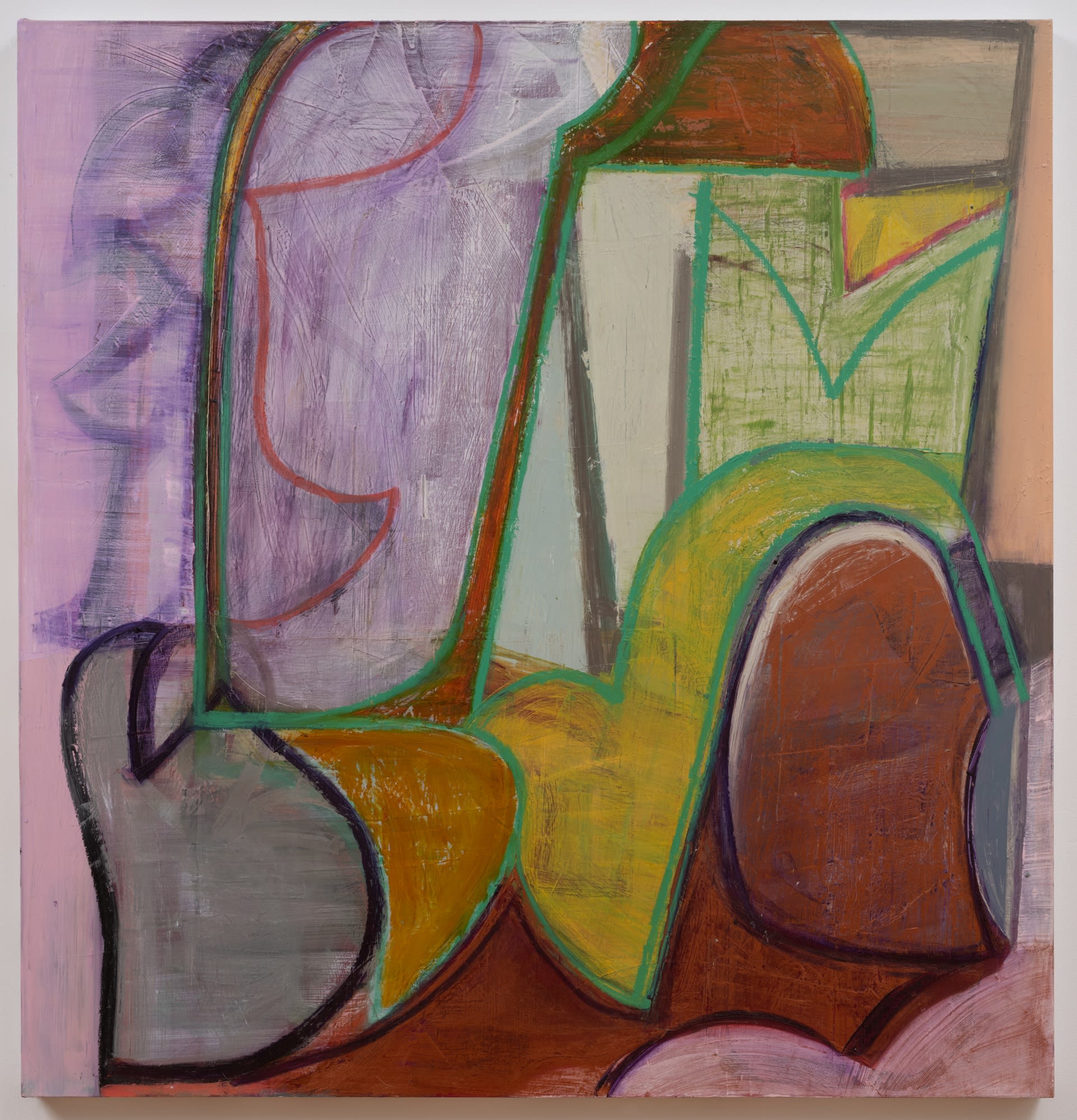 The Bronze Decor, 2022 oil, acrylic on canvas 129.5 x 124.5 cm. 51 x 49 in.