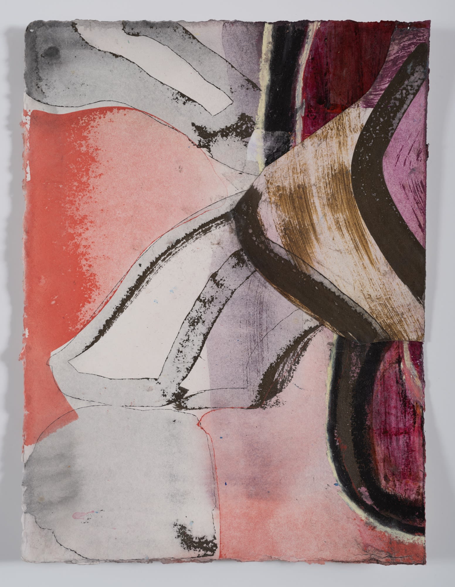 Untitled (small drawing 1), 2023 signed, dated acrylic, ink on paper 38.1 x 29.2 cm. 15 x 11 1/2 in.