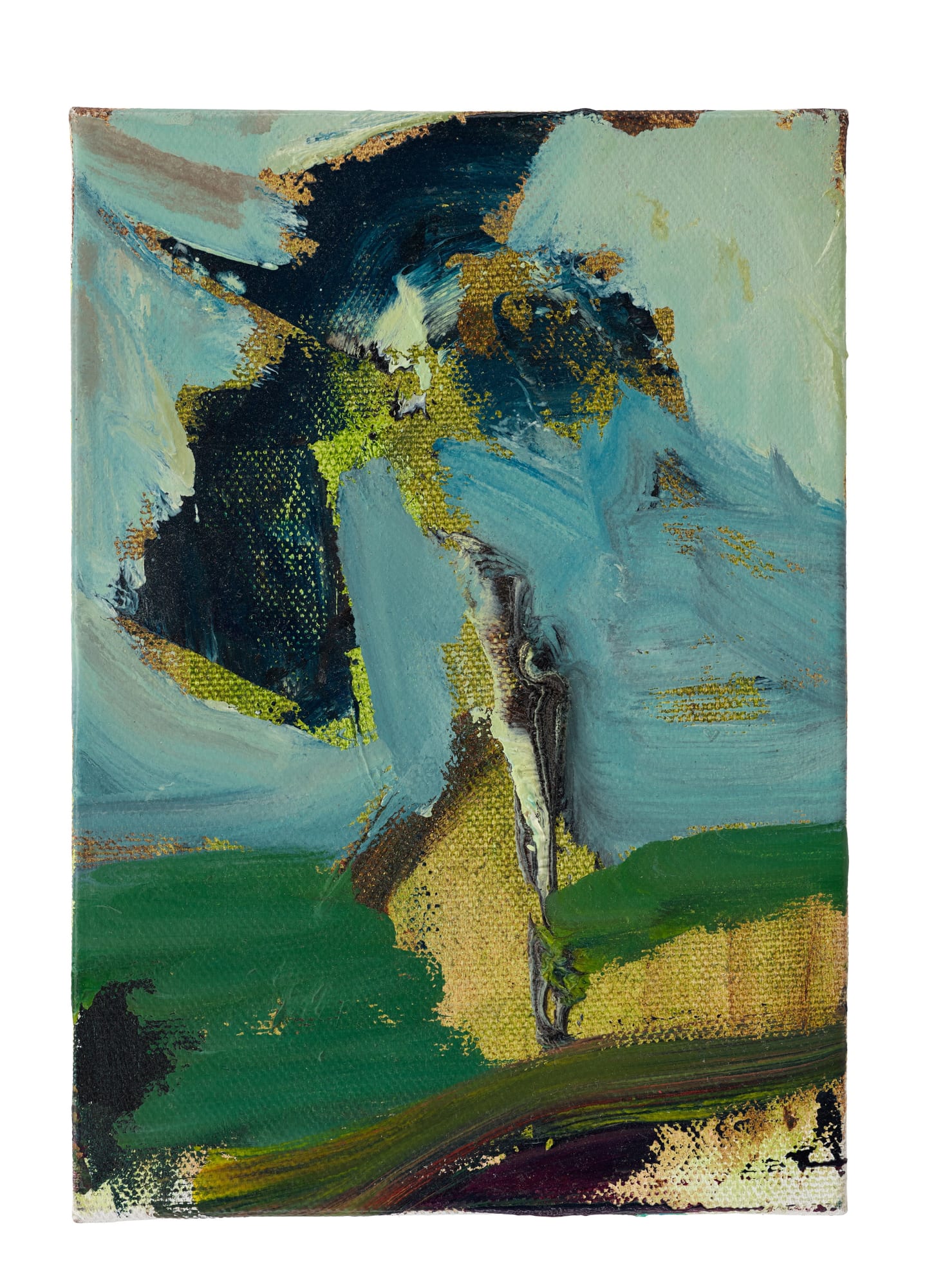 Matthew Krishanu Tree (Storm), 2016 diptych signed, dated, titled verso oil on board 18 x 13 cm. 7 x 5 in.