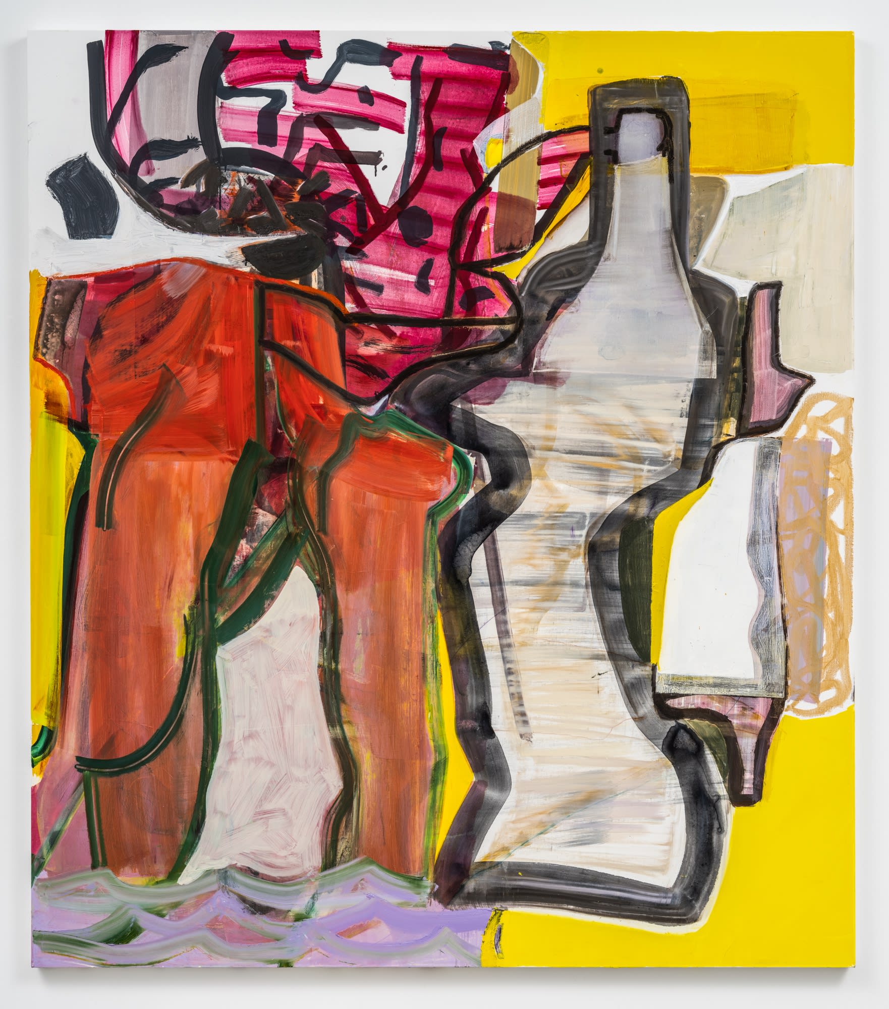Punch, 2022 signed, dated, titled verso acrylic, oil on linen 190.5 x 167.6 cm. 75 x 66 in.