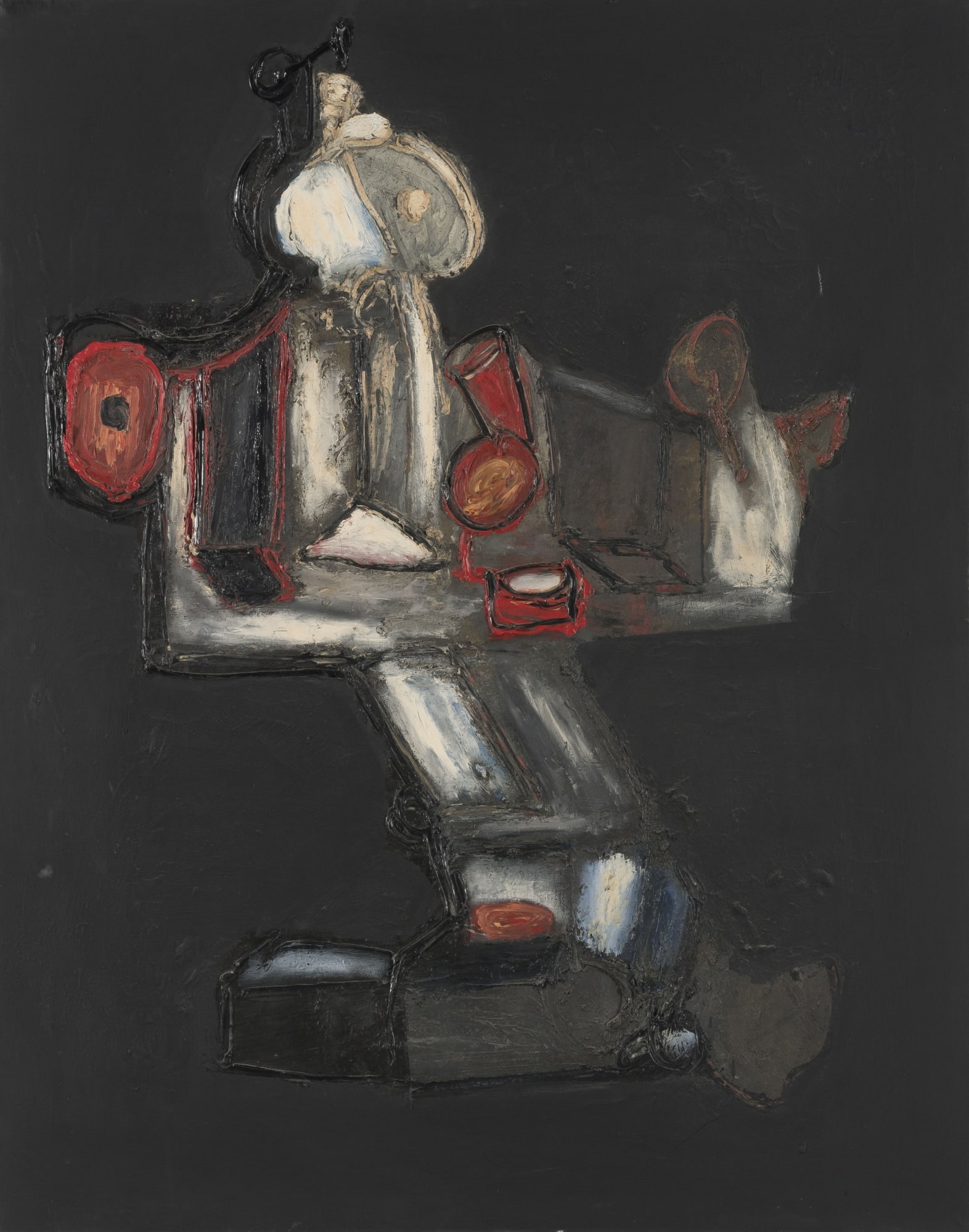 Pinot Gallizio Il giocoliere, 1961 oil on canvas 110 x 85 cm. 43 1/4 x 33 1/2 in.