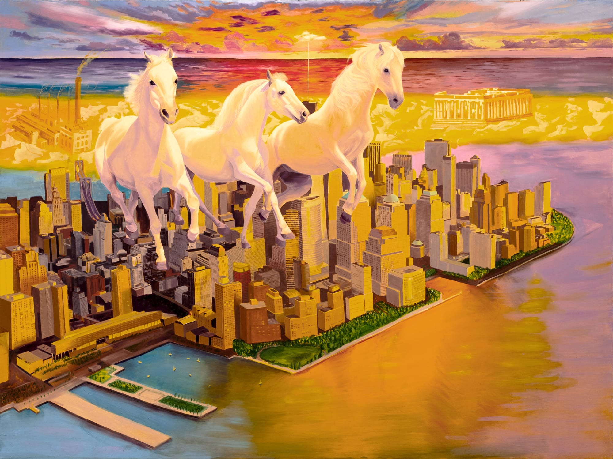 Linus Borgo (American, b. 1995) After the Fall of Phaethon, 2022 Oil on Canvas 72" x 96" (183 x 244 cm) Download Image