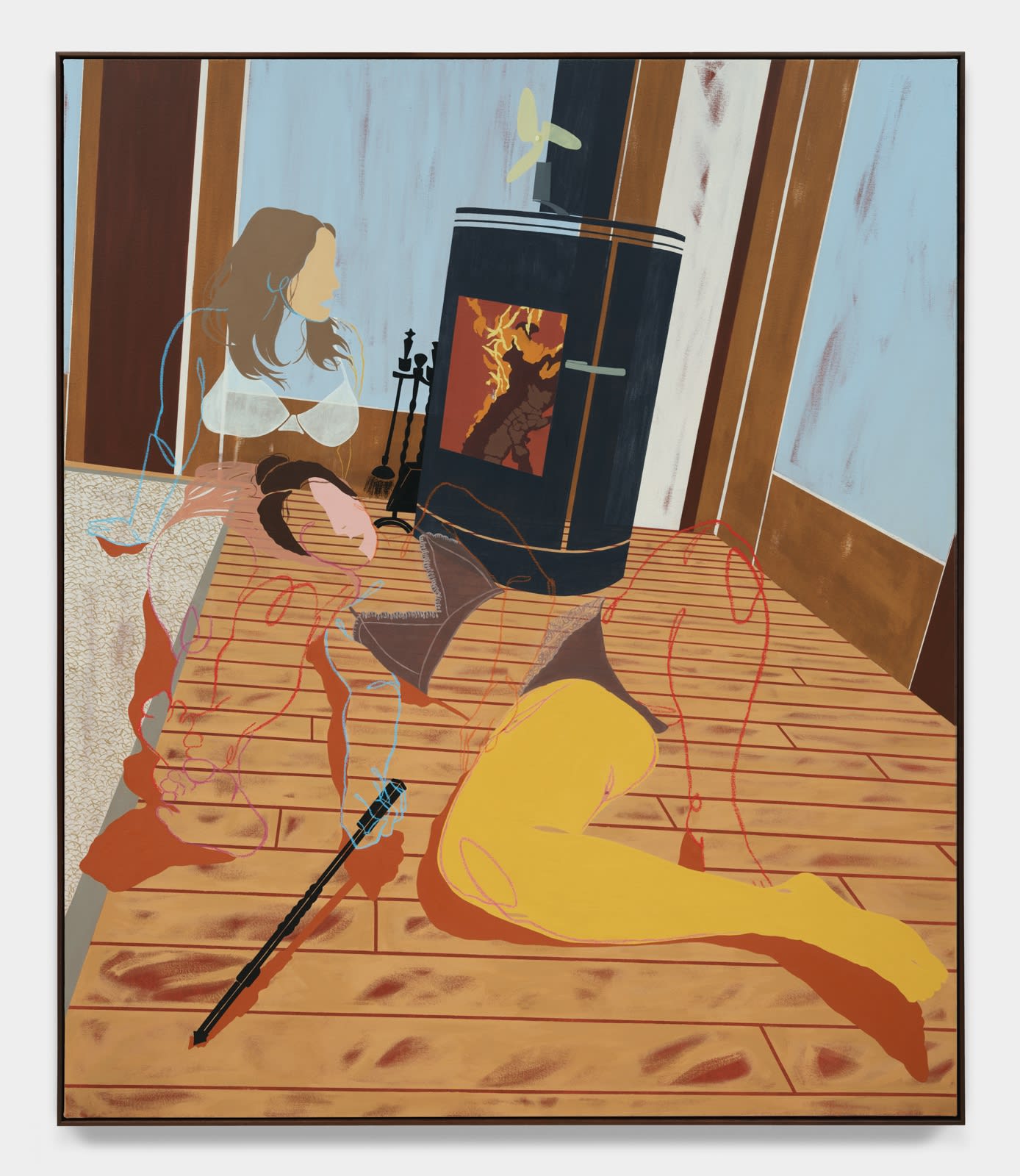 Anoushka Mirchandani Keep Me Warm, 2024 Oil and Oil Pastel on Canvas 72" x 60" (183 x 152.5 cm) High-Resolution Image