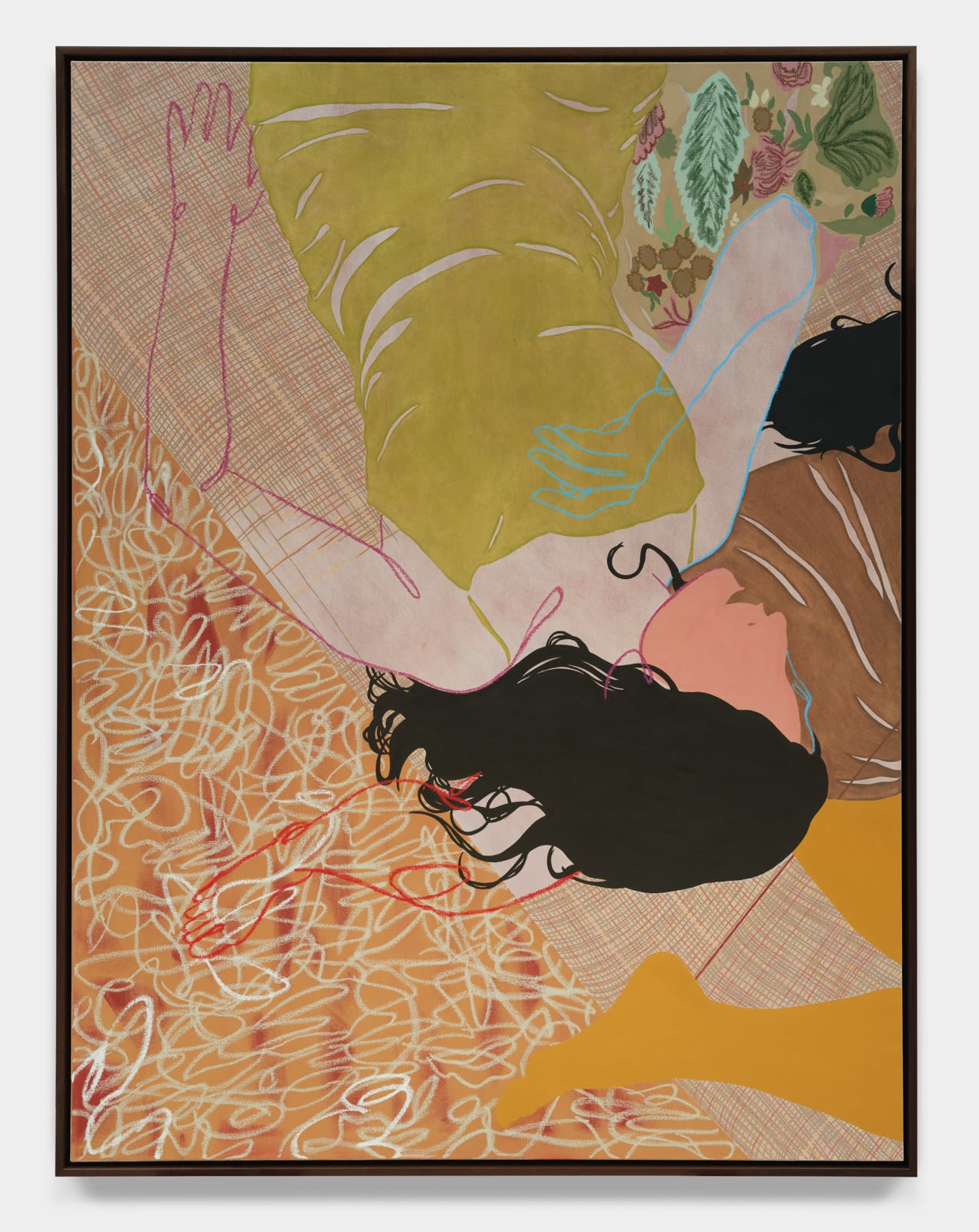 Anoushka Mirchandani Linger, 2024 Oil and Oil Pastel on Canvas 48" x 36" (122 x 91.5 cm) High-Resolution Image