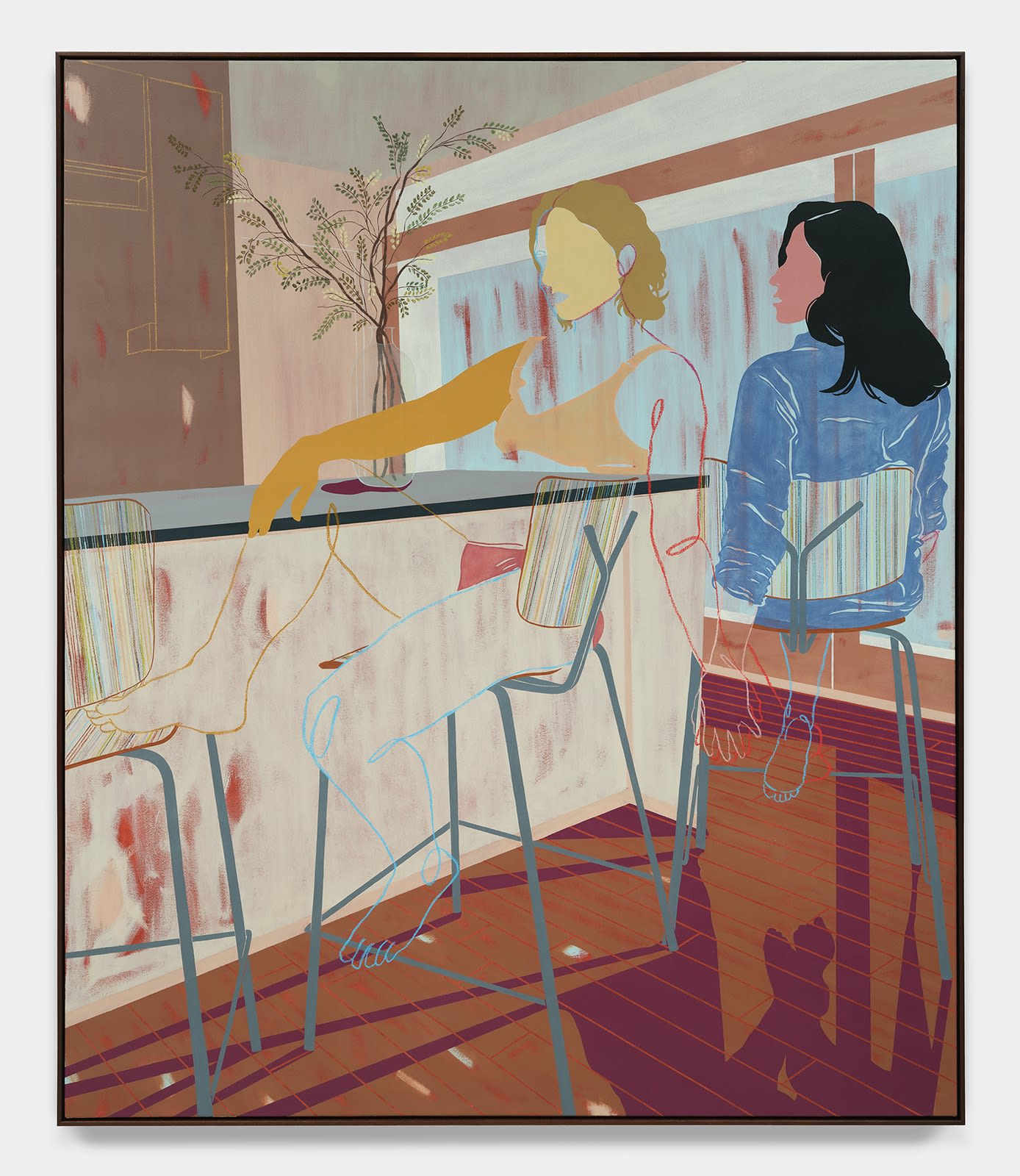 Anoushka Mirchandani You see, I've forgotten / if they're brown or they're blue, 2024 Oil and Oil Pastel on Canvas 72" x 60" (183 x 152.5 cm) High-Resolution Image