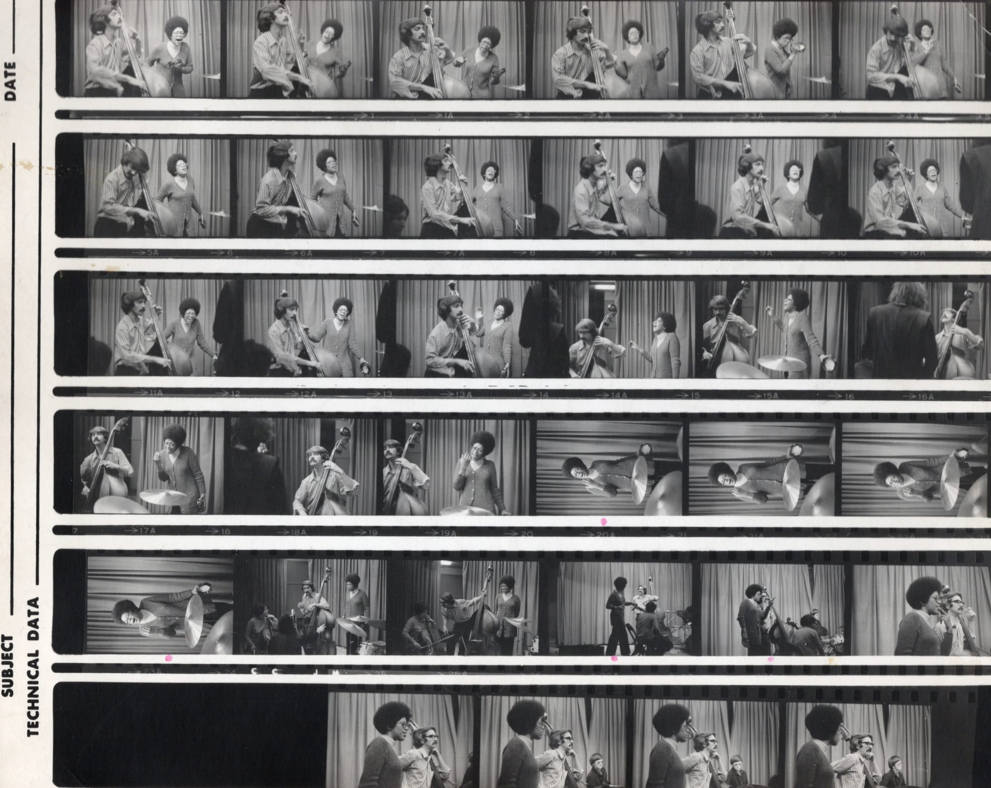 Melissa Shook Jeanne Lee, ca. 1970s Gelatin silver contat sheet 8 x 10 inches © Kristina Shook & The Estate of M. Melissa Shook