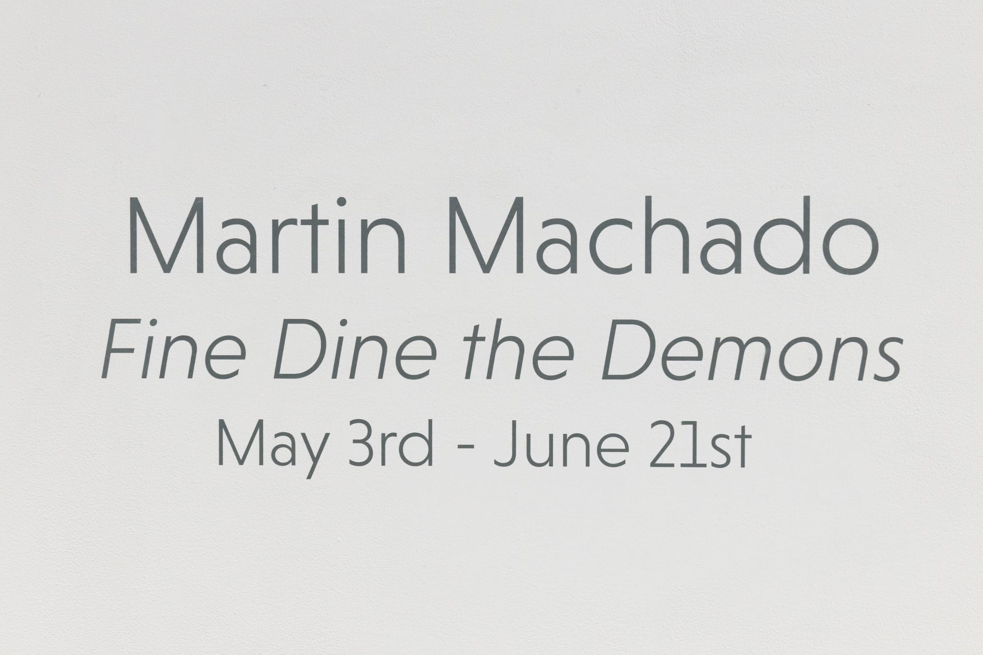 Martin Machado - Fine Dine the Demons