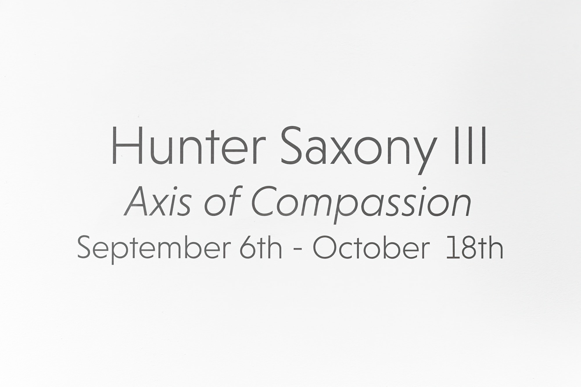 Hunter Saxony III - Axis of Compassion