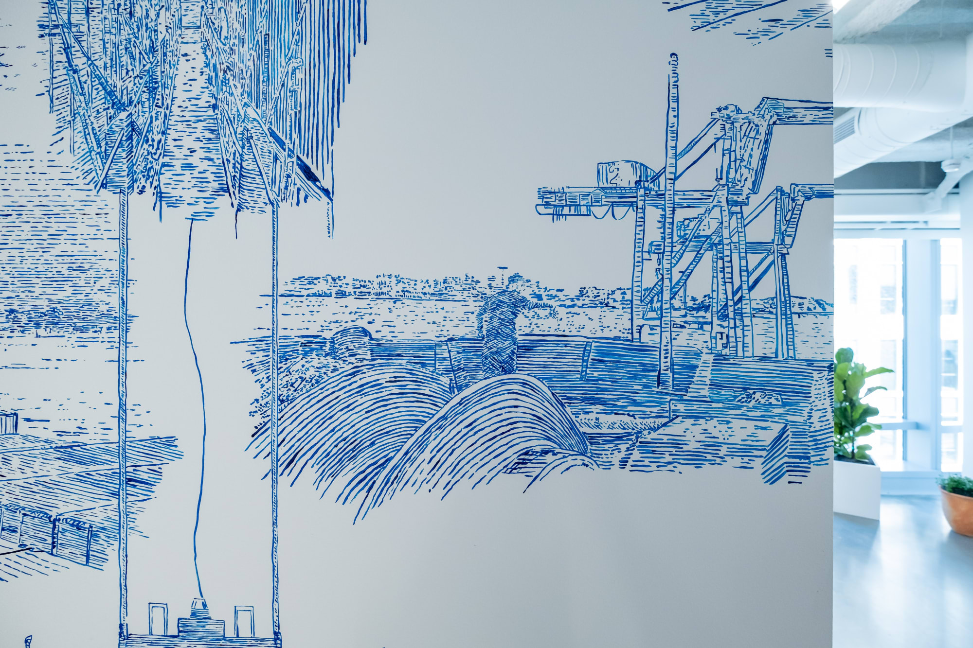 Martin Machado Facebook Artist in Residency Mural, 2019