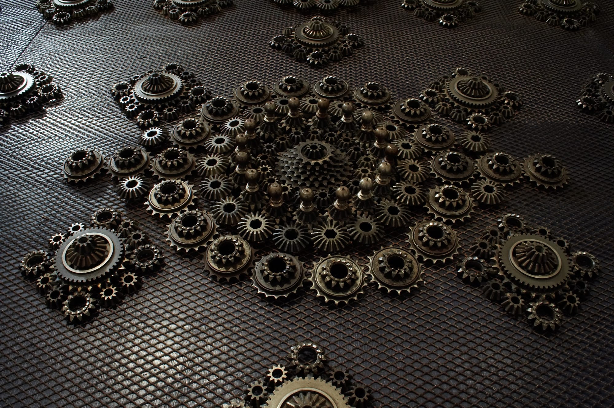 Sakshi Gupta | Freedom is Everything, 2007 | Metal scrap, plywood, 360 x 210 cm | Detail