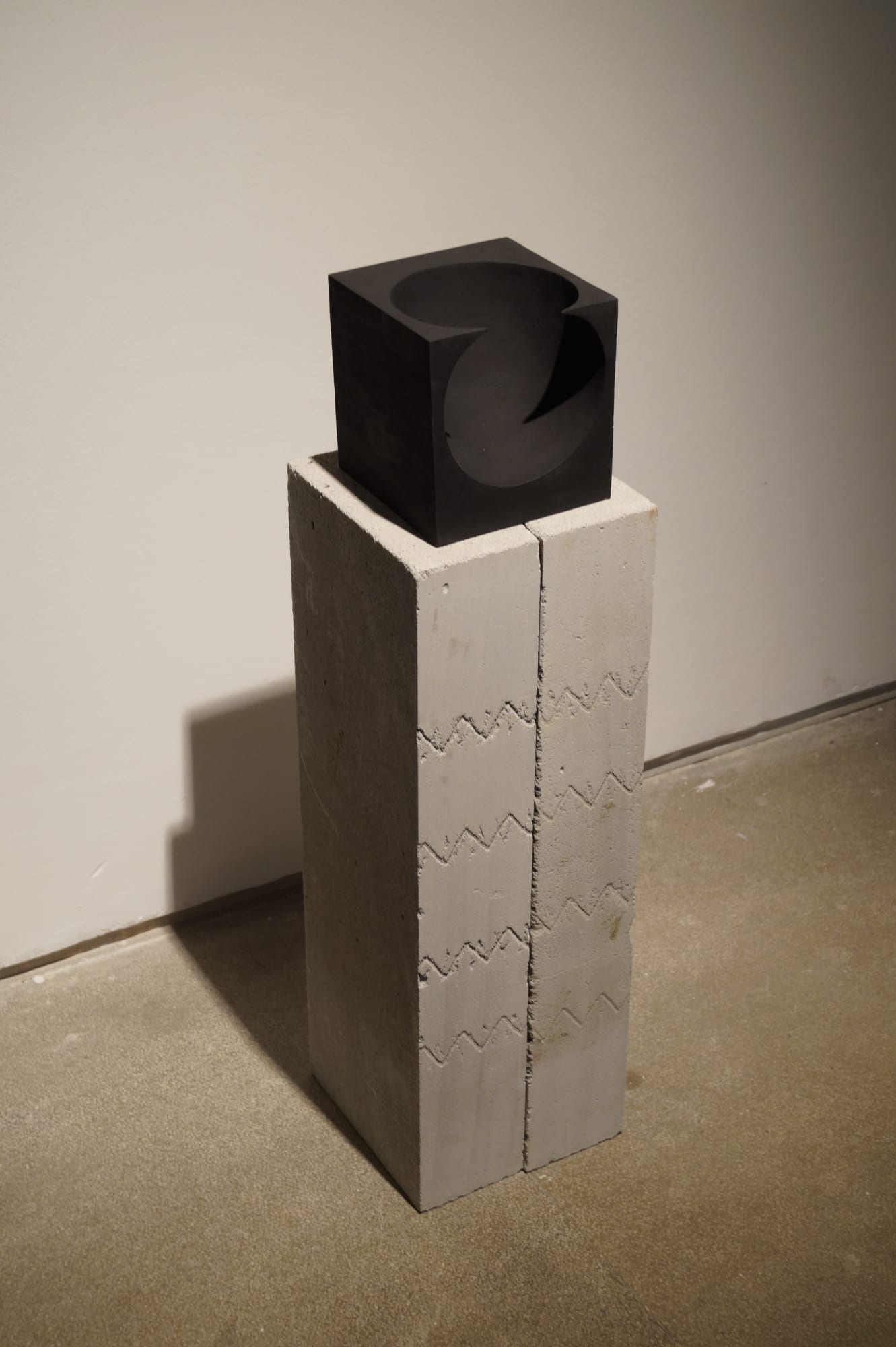 Sakshi Gupta | No Title (From the Series, At The Still Point of the Turning World), 2015 | Concrete, Papier Mache, Brass, Bronze, Wood, 15.2 x 15.2 x 15.2 cm | Detail